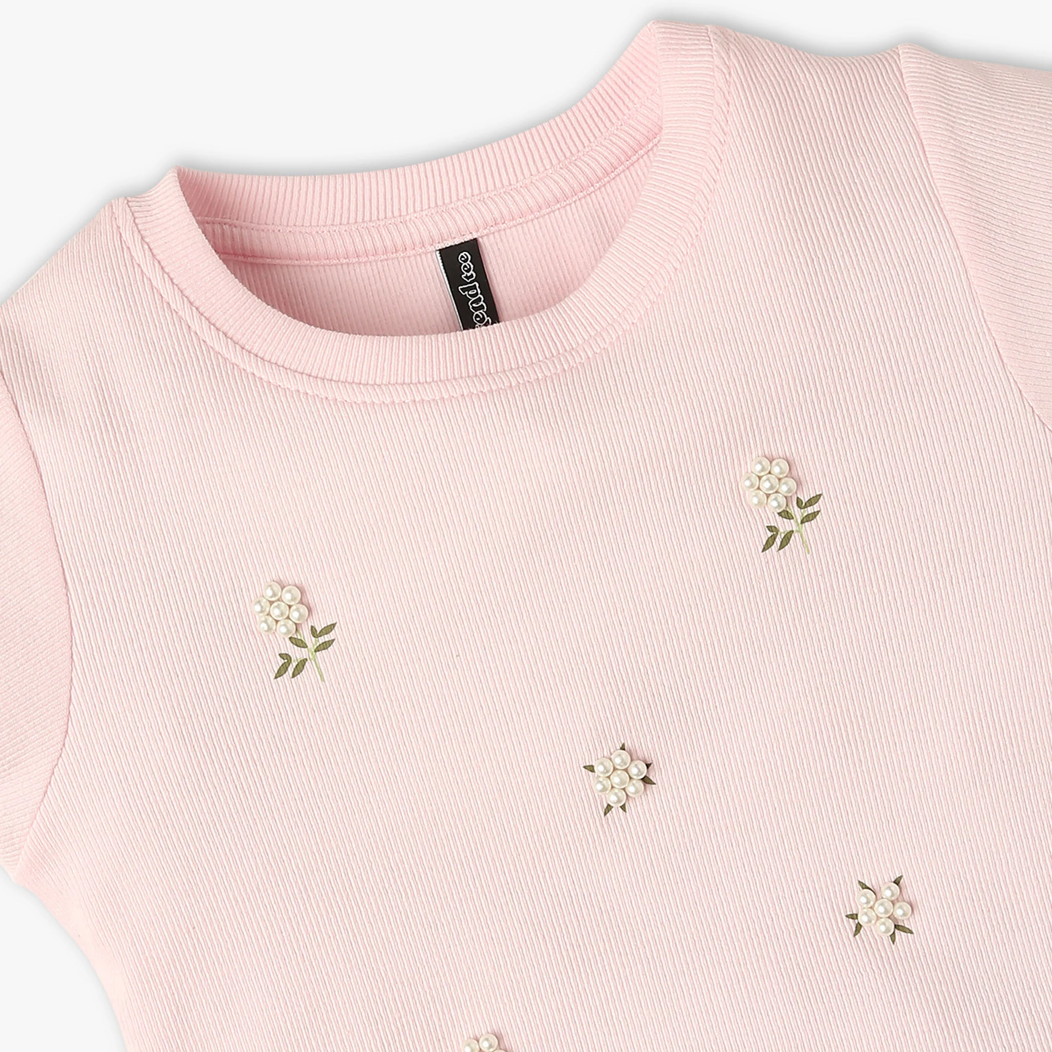 Girls Crew Neck Short Sleeve T-Shirt - Image 3