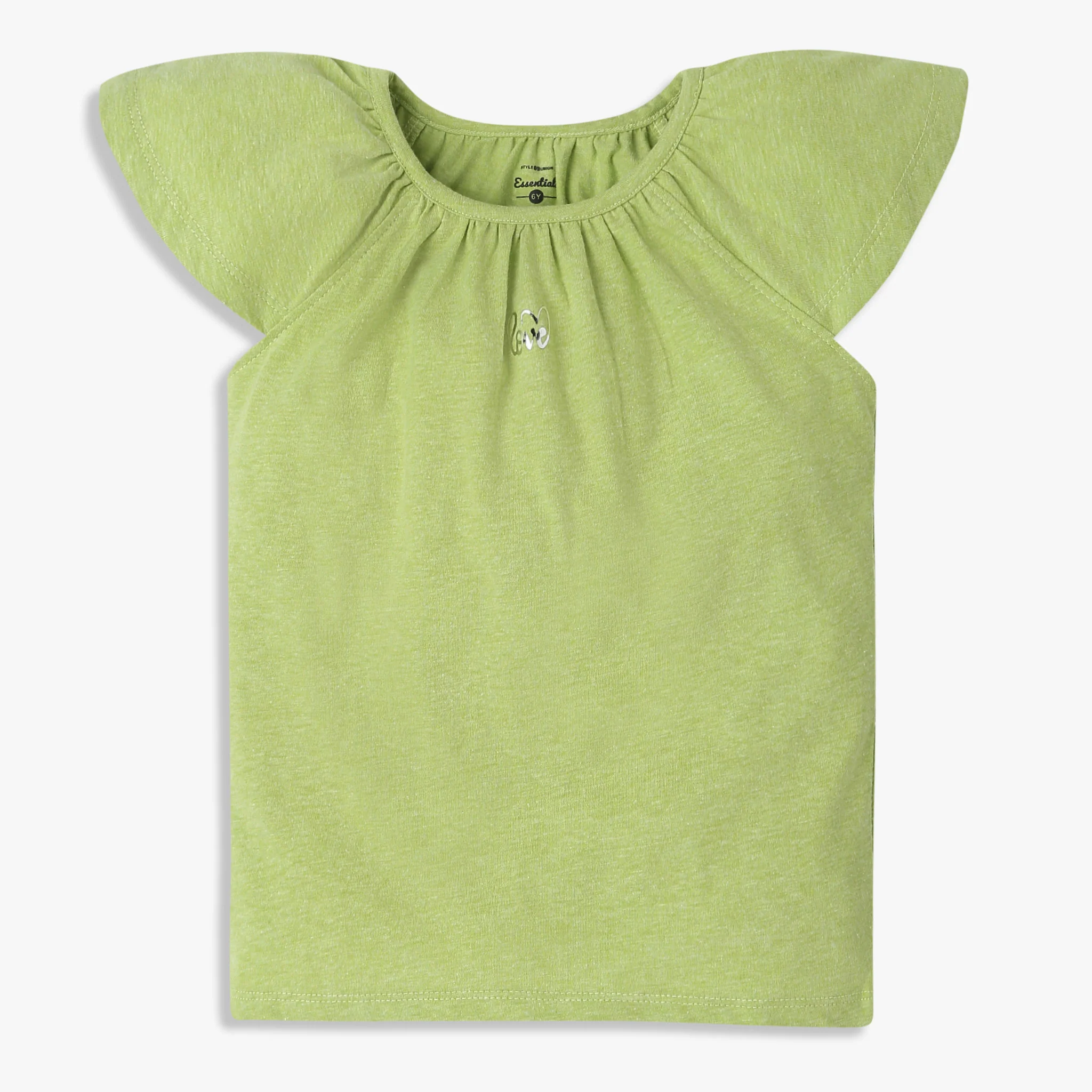 Girls Solid Crew Neck Short Sleeve T-Shirt - Image 16