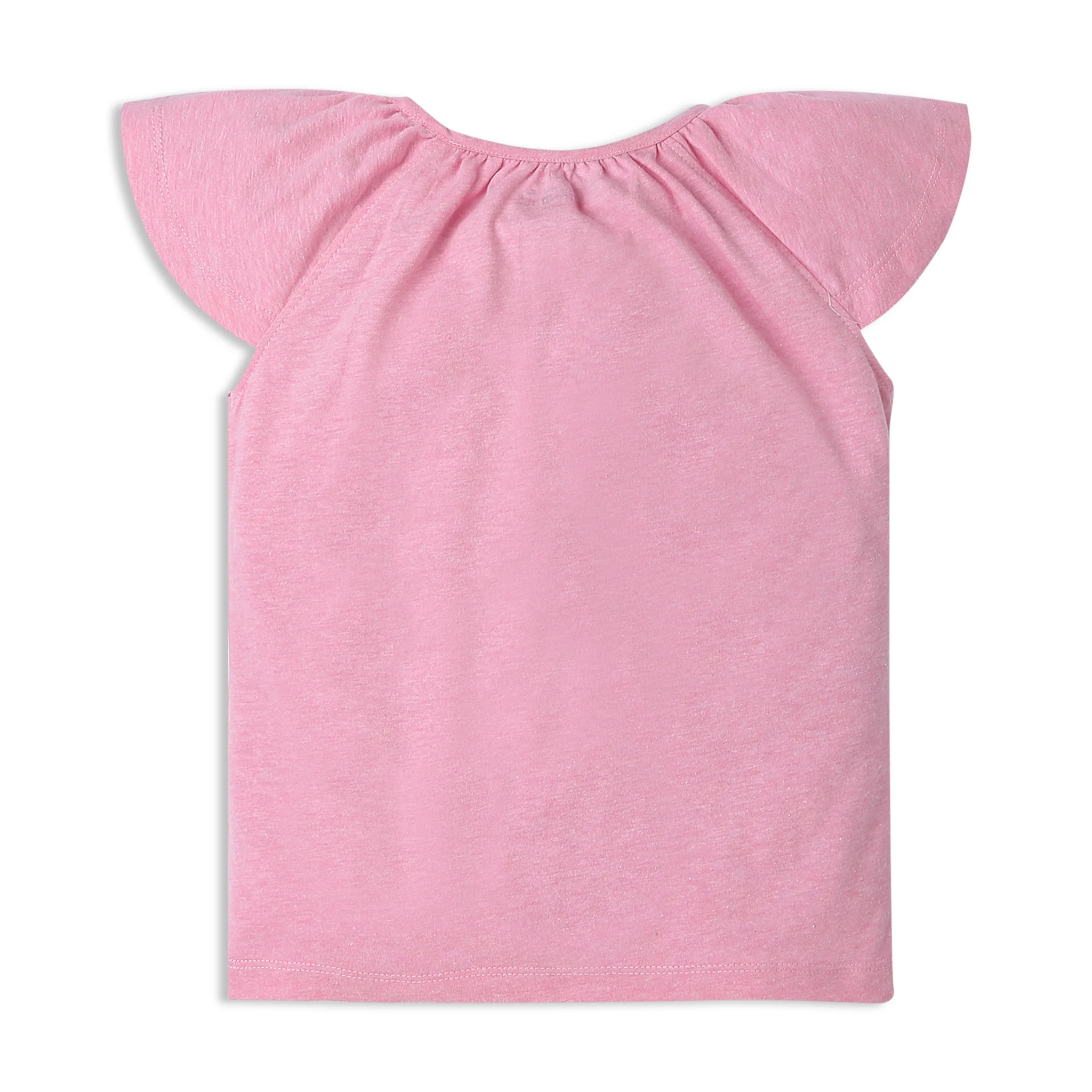 Girls Solid Crew Neck Short Sleeve T-Shirt - Image 2