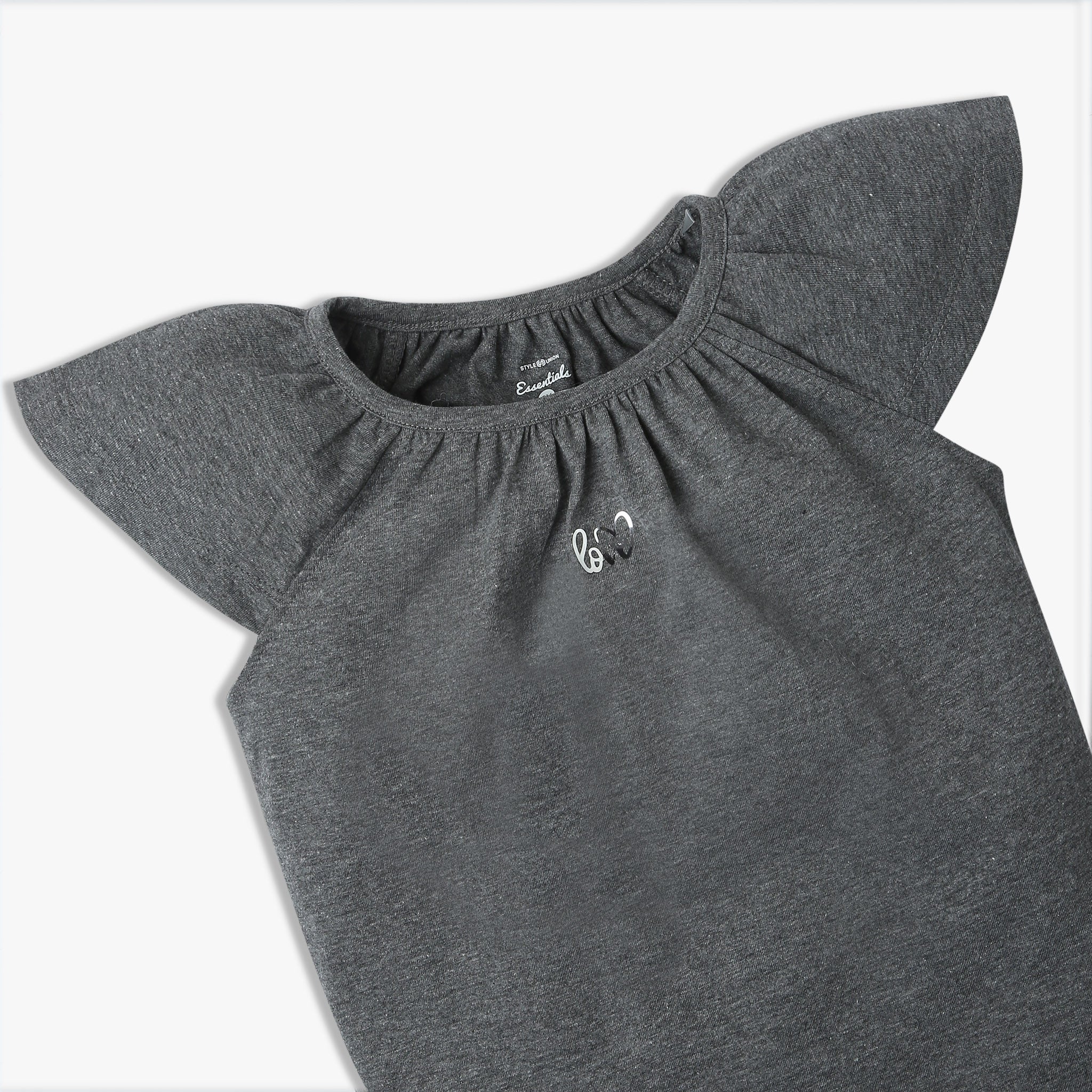 Girls Solid Crew Neck Short Sleeve T-Shirt - Image 6