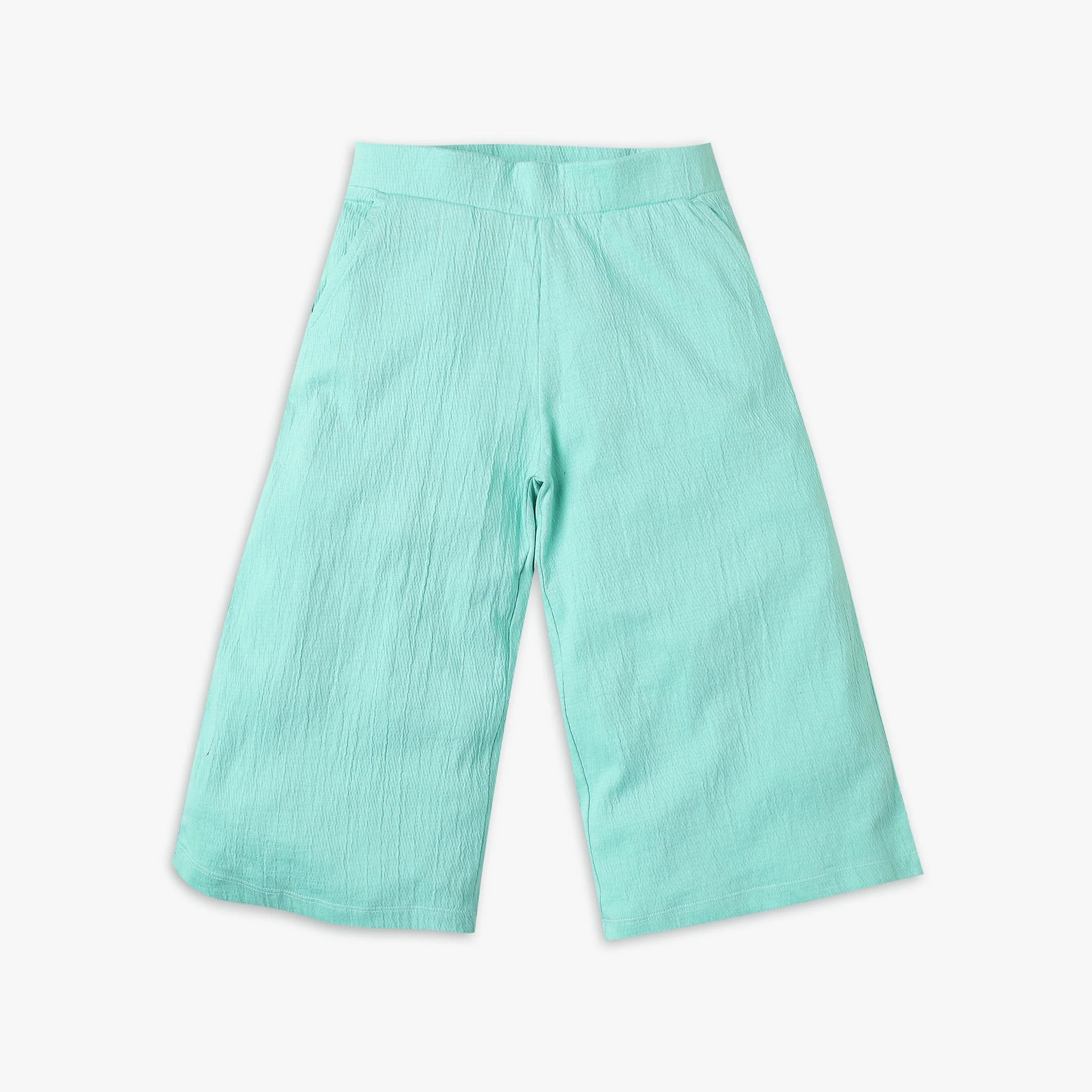 Girls Regular Fit Solid Mid Rise Culottes - Image 4