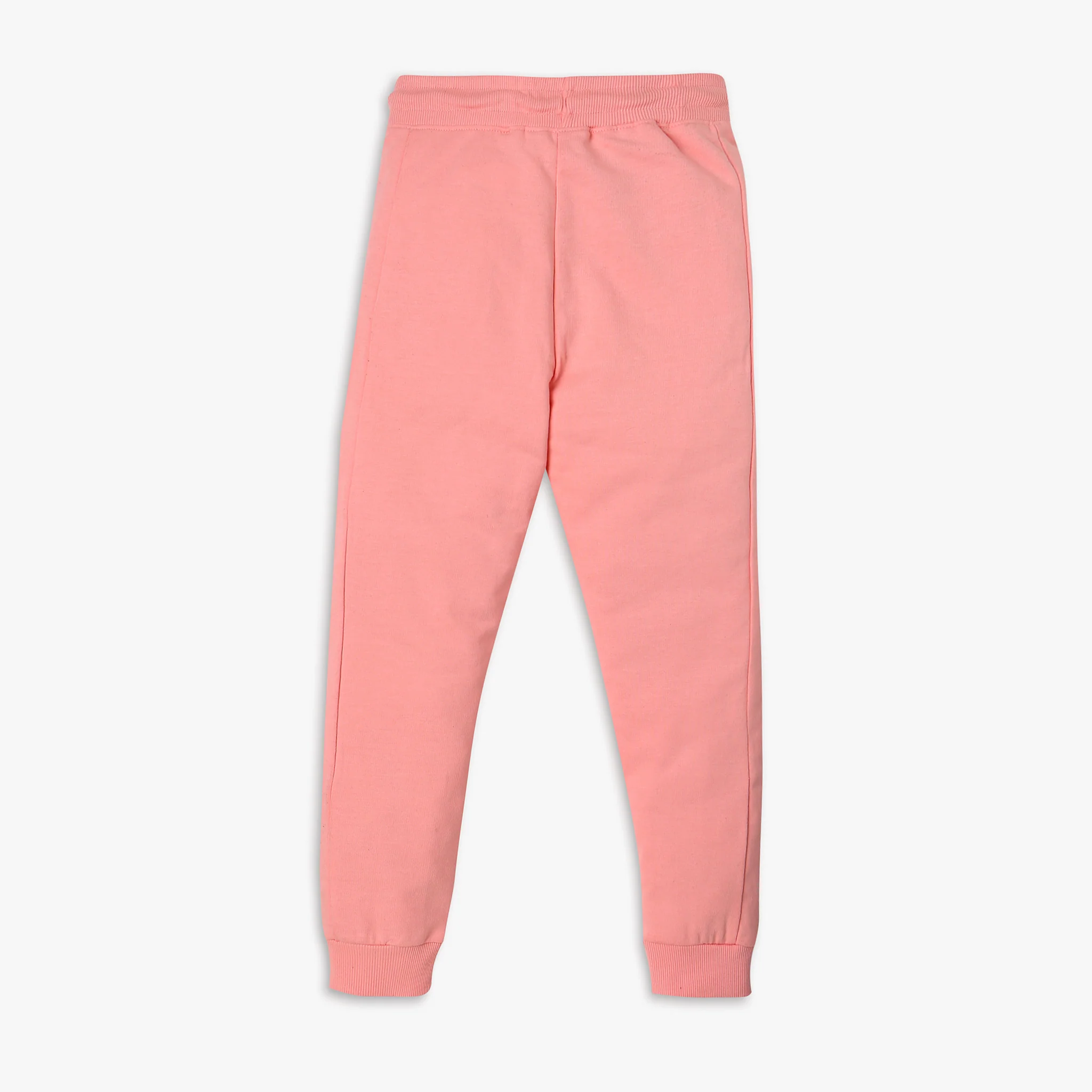 Girl's Regular Fit Solid Mid Rise Joggers - Image 2