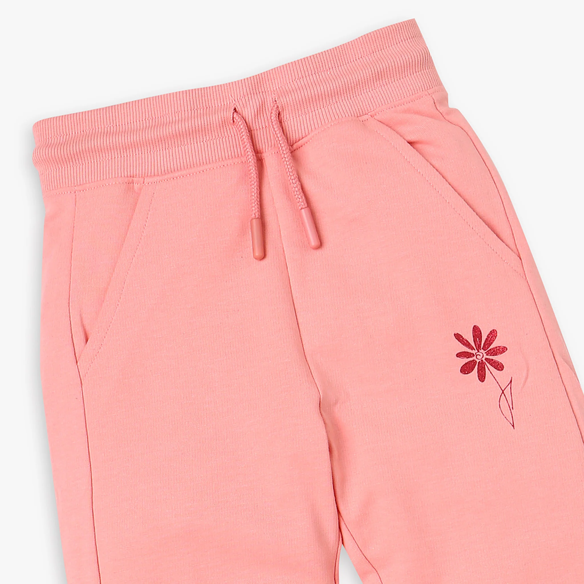 Girl's Regular Fit Solid Mid Rise Joggers - Image 3