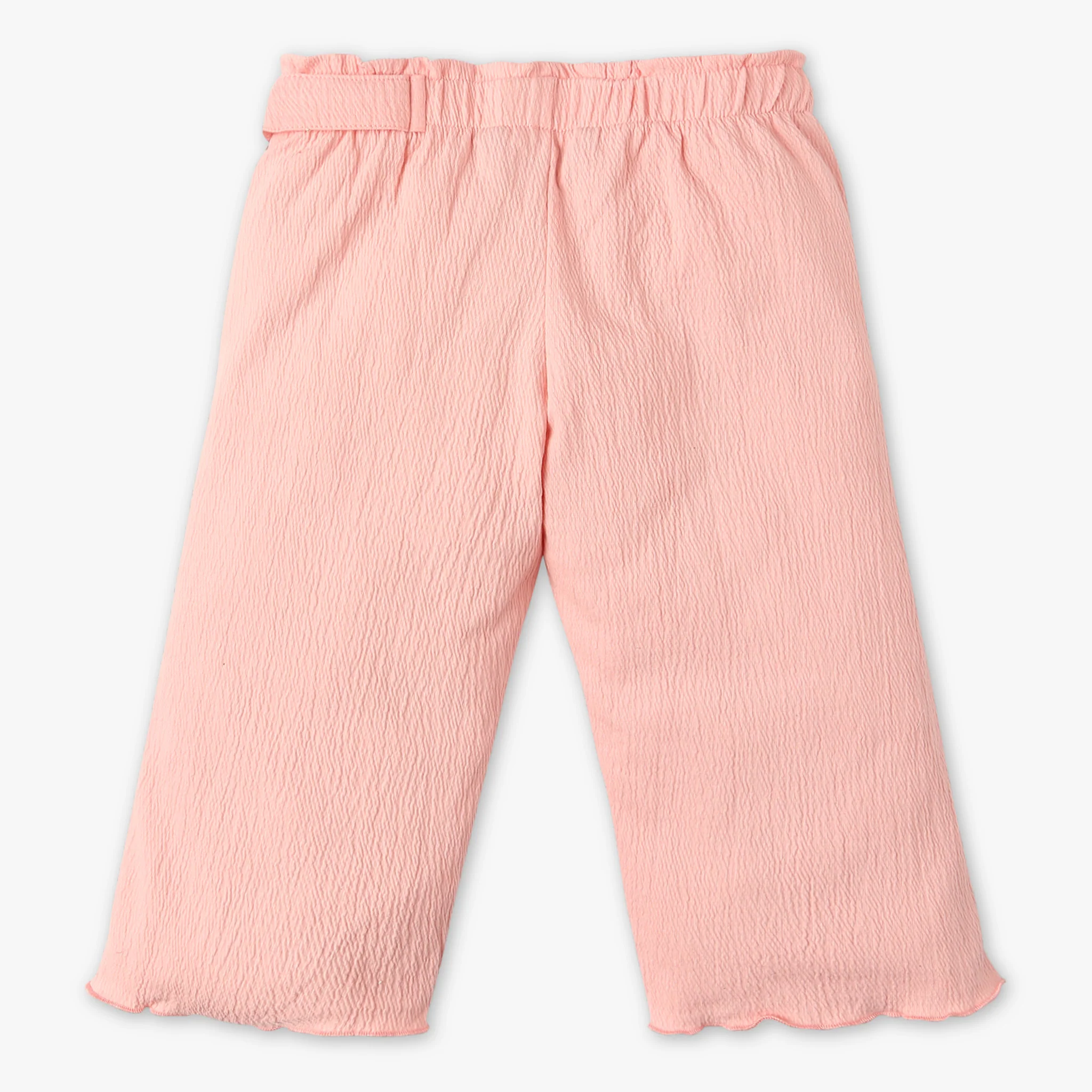 Girls Stylish Culottes With Paper Bag Waistband and Belt - Image 11