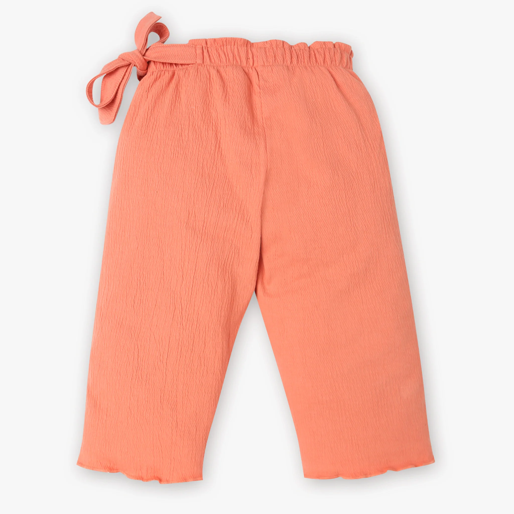 Girls Stylish Culottes With Paper Bag Waistband and Belt - Image 17