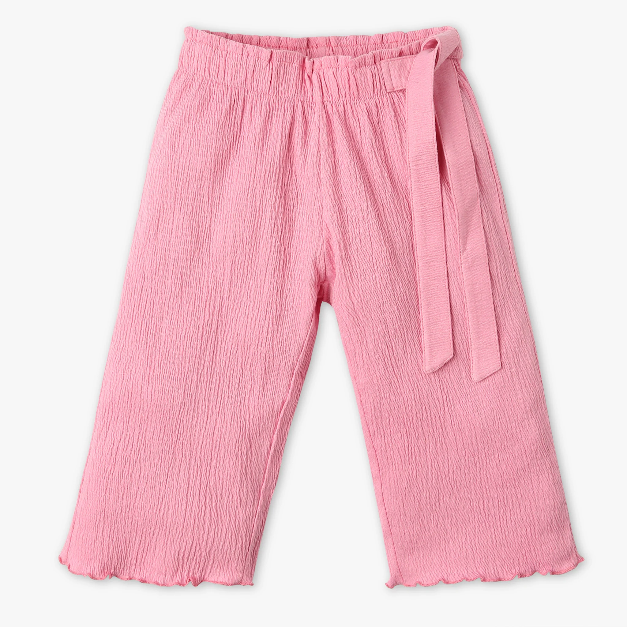 Girls Stylish Culottes With Paper Bag Waistband and Belt - Image 7