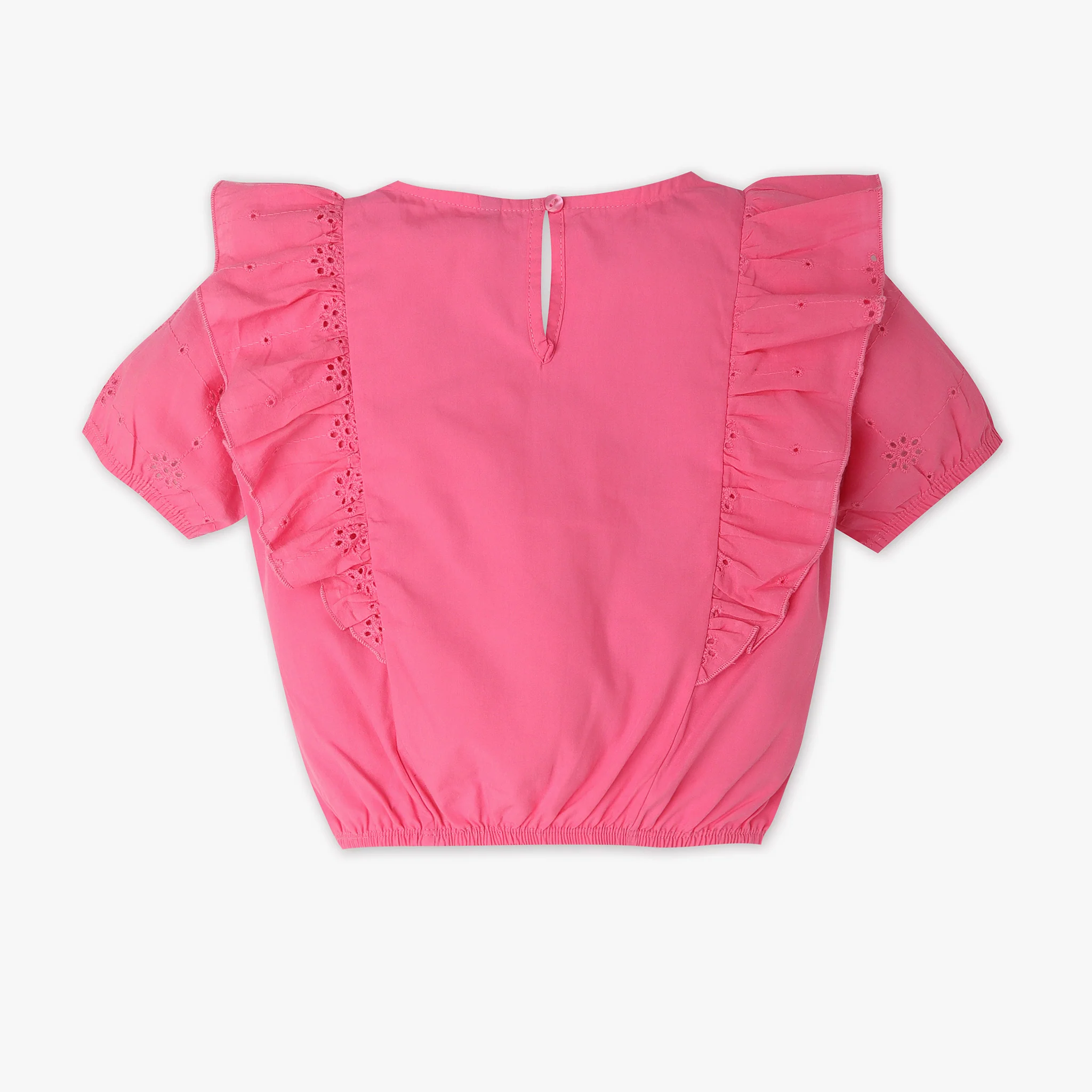 Girls Solid Short Sleeve Top - Image 2