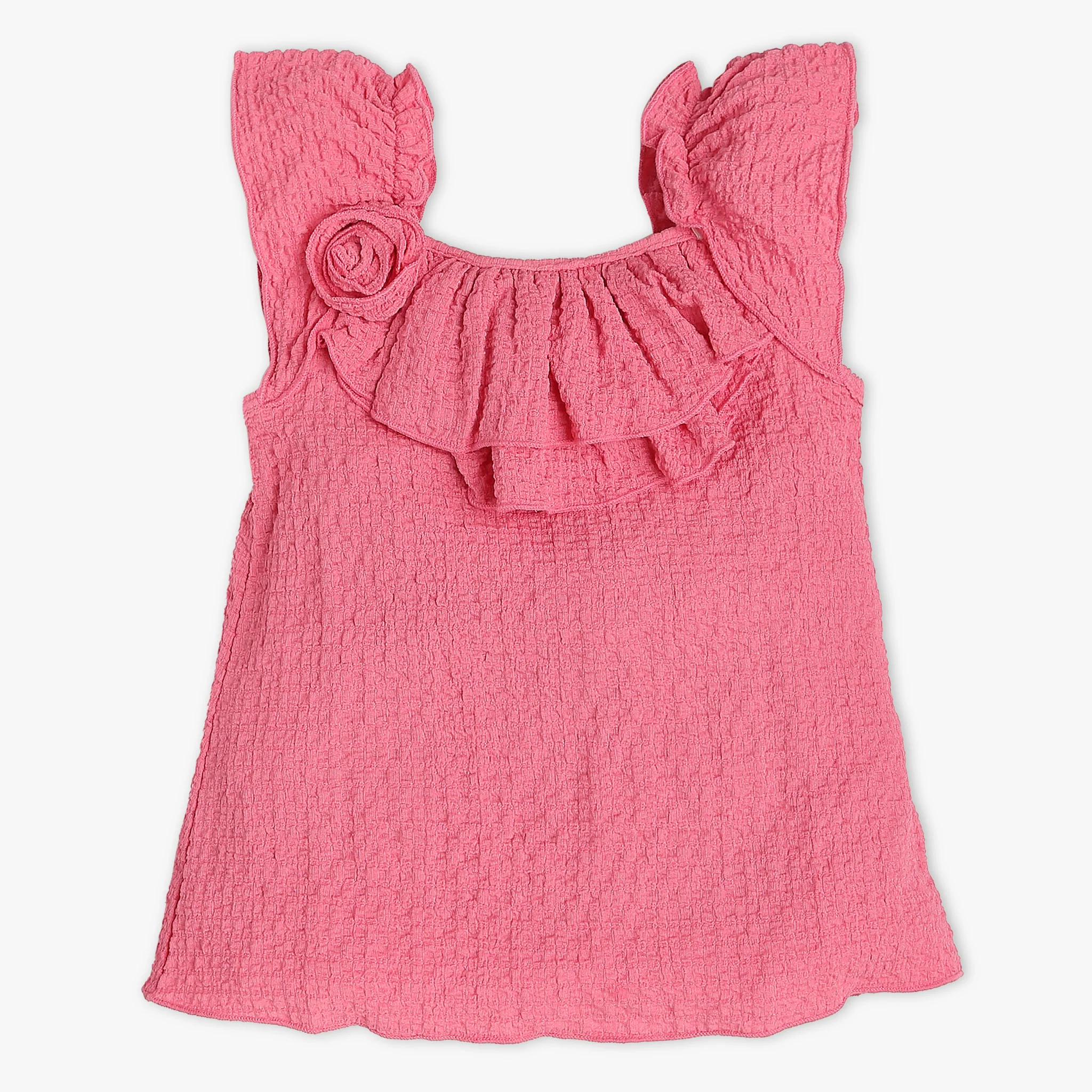 Girls Square Neck Solid Top