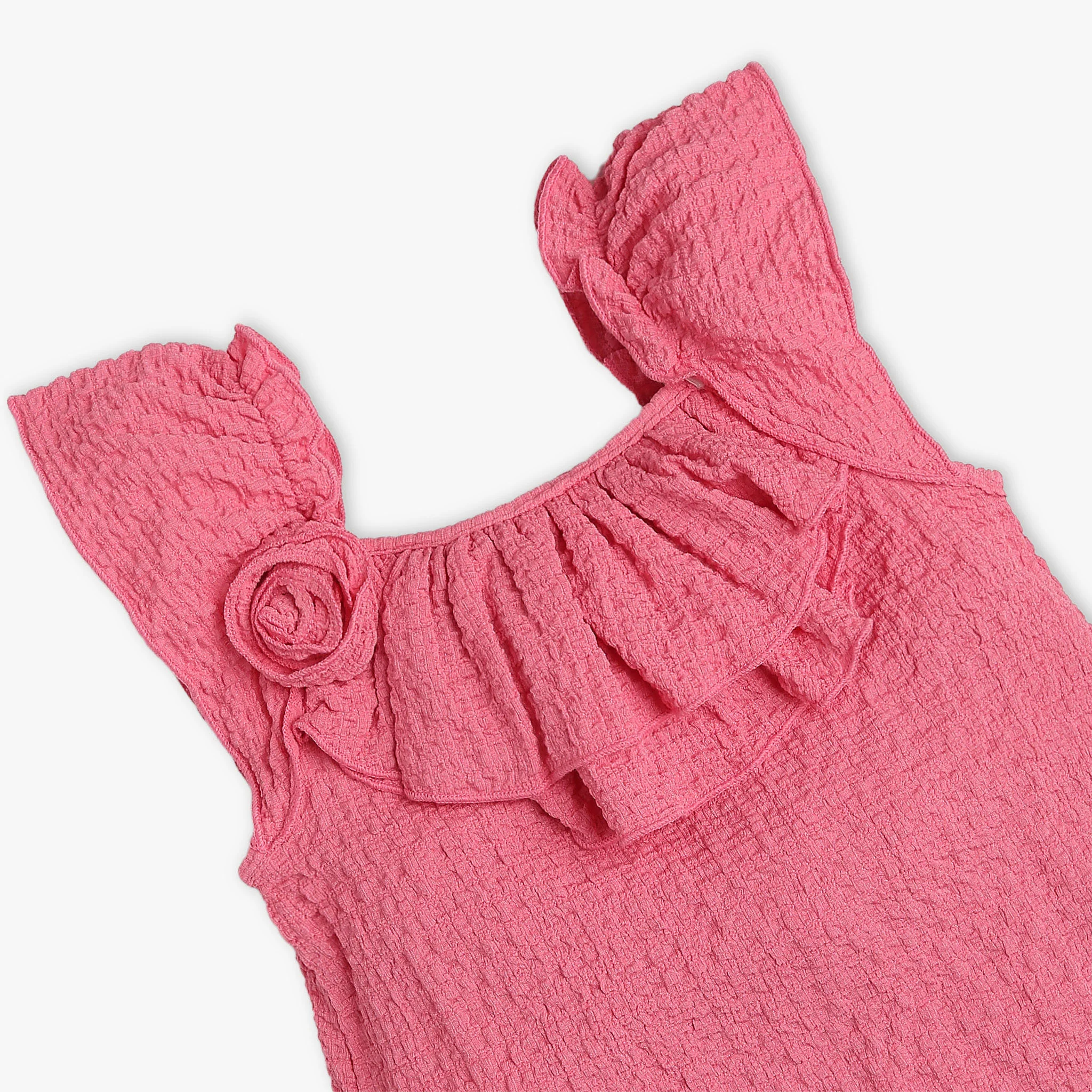 Girls Square Neck Solid Top - Image 3