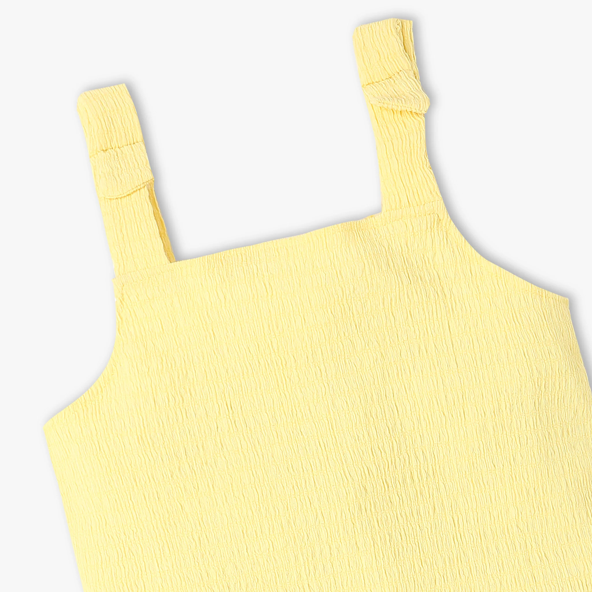 Girls Square Neck Straped Solid Top - Image 3