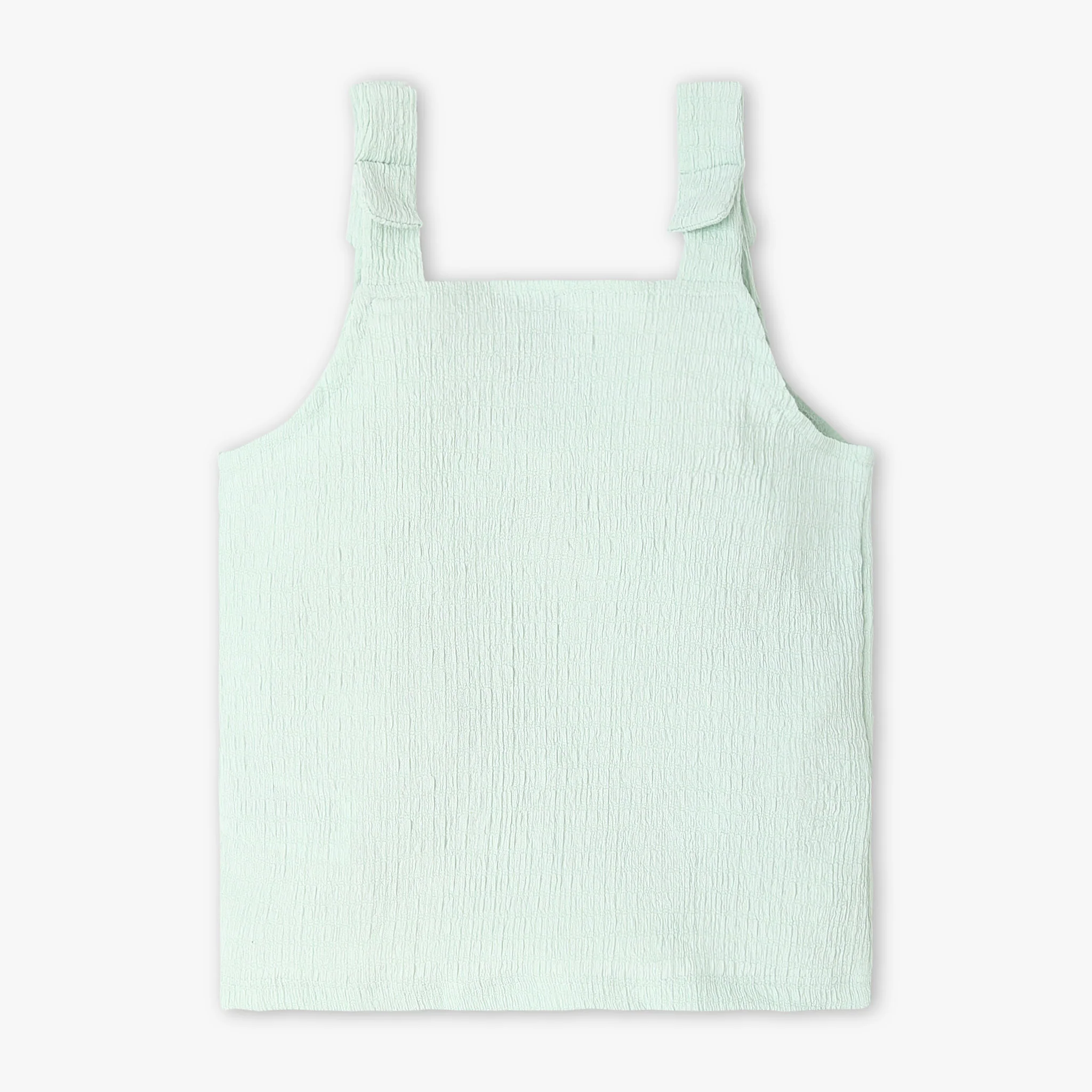 Girls Square Neck Straped Solid Top - Image 5
