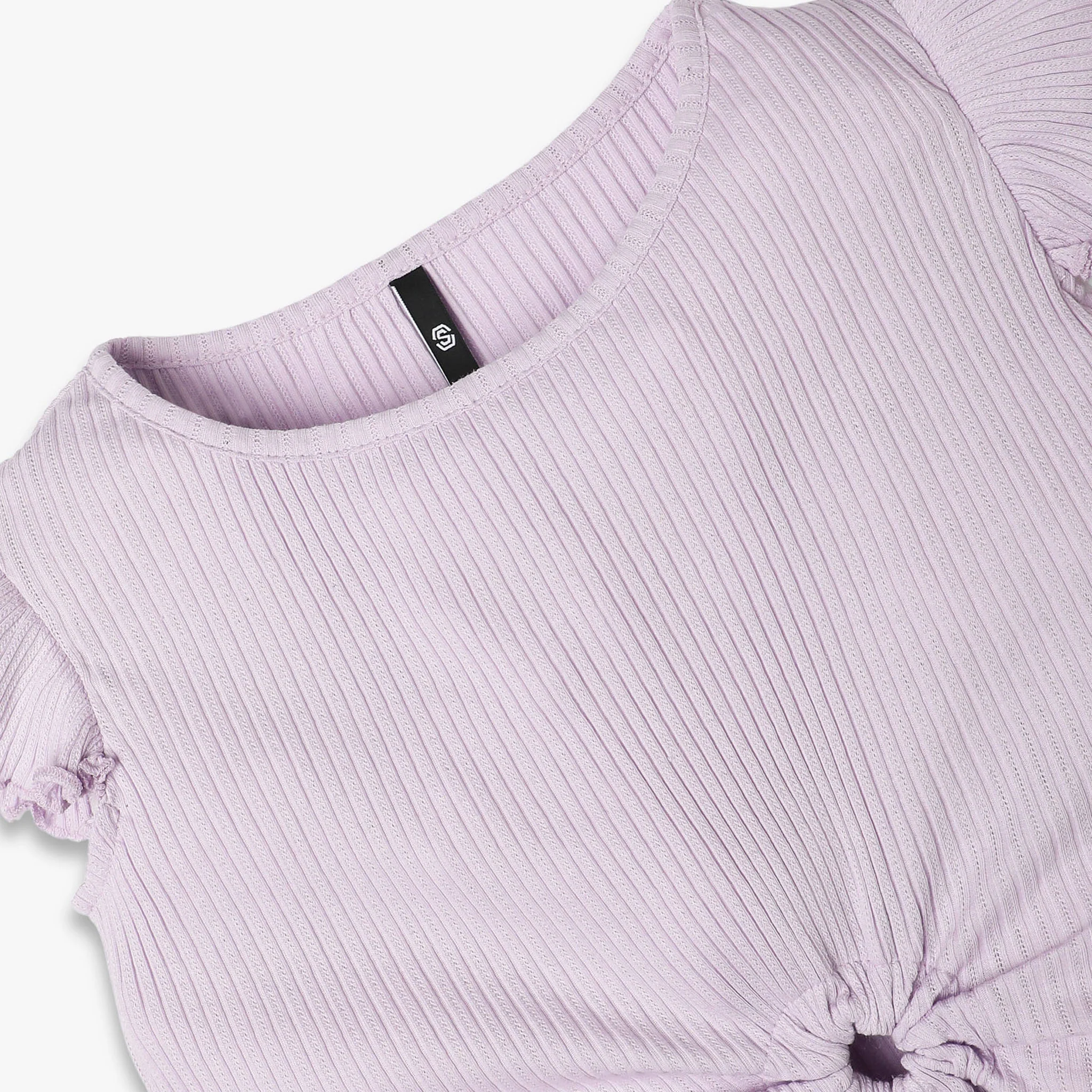 Girls Regular Fit Solid T-Shirt - Image 5