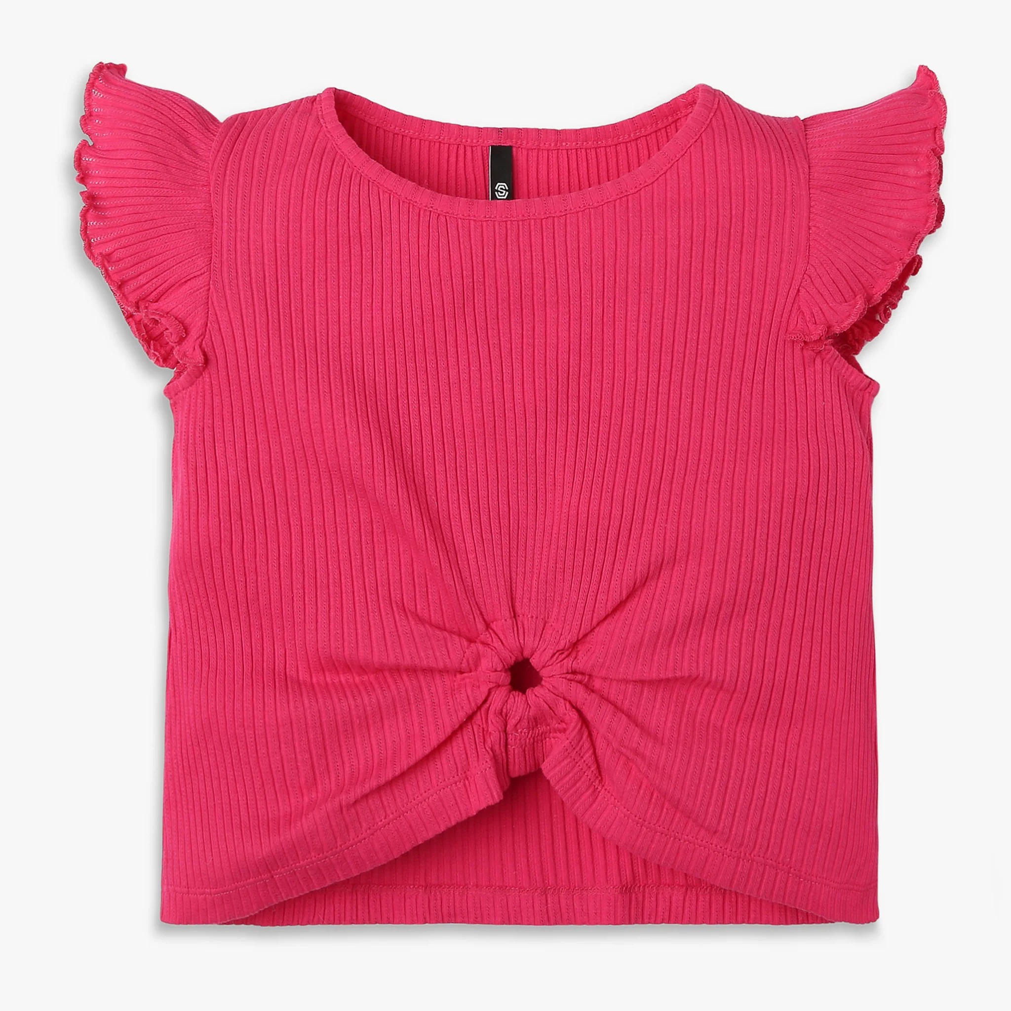 Girls Regular Fit Solid T-Shirt - Image 7