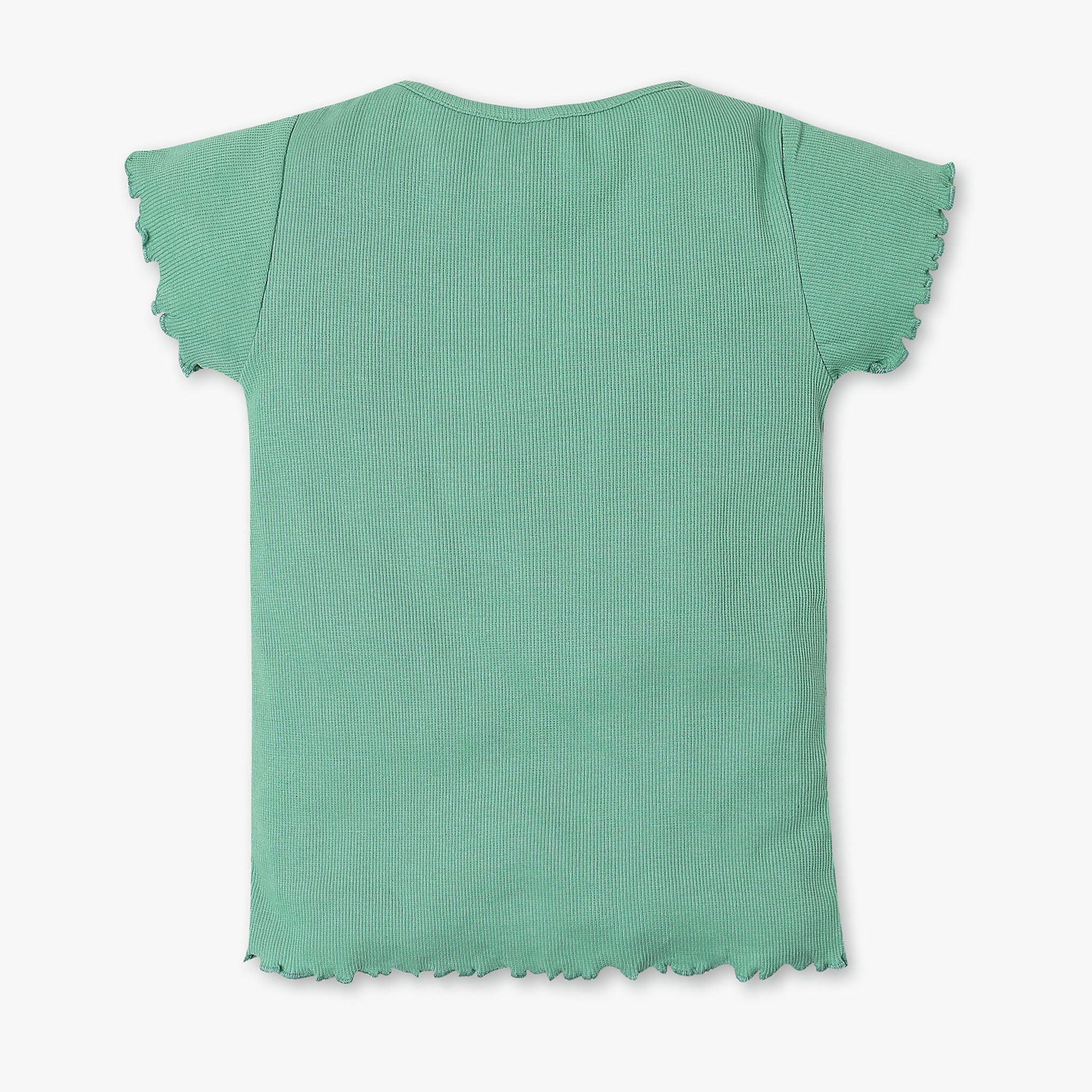 Girls Solid Crew Neck T-Shirt - Image 5
