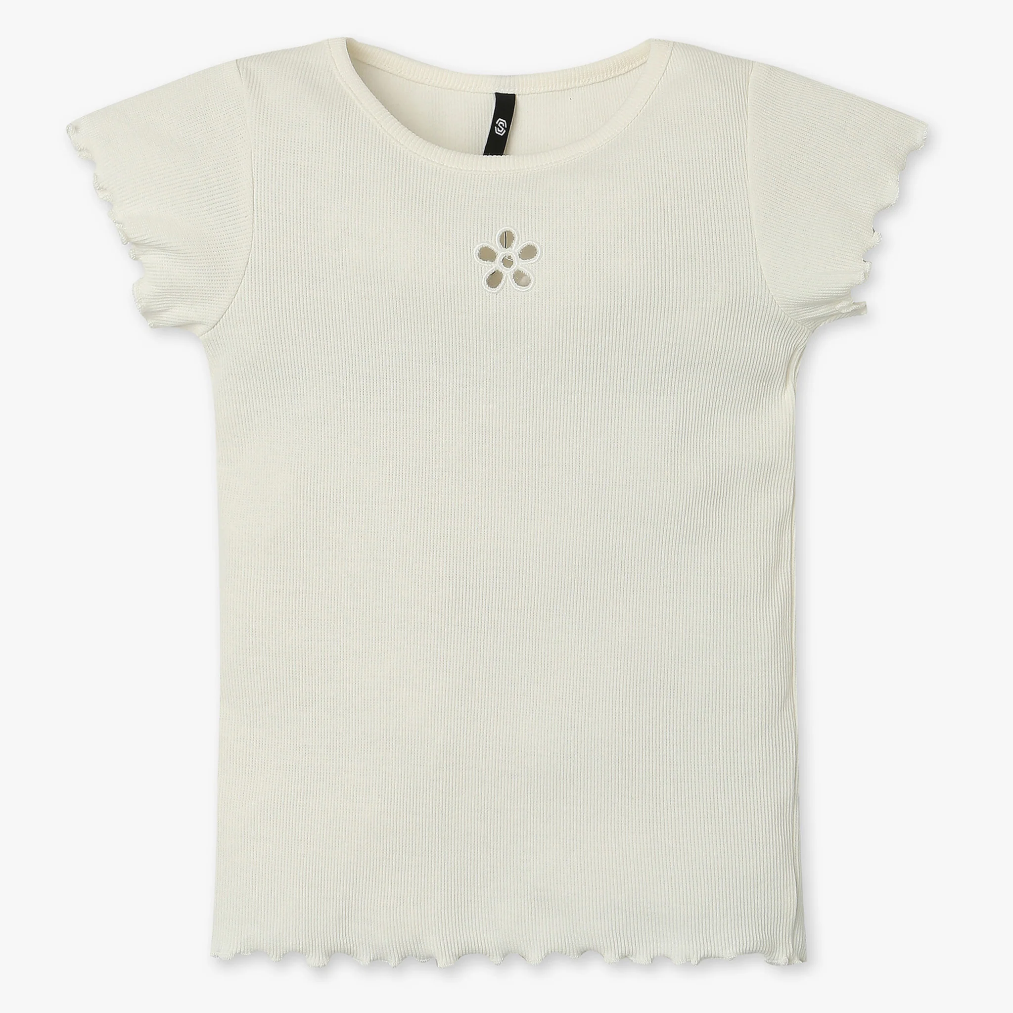 Girls Solid Crew Neck T-Shirt - Image 7