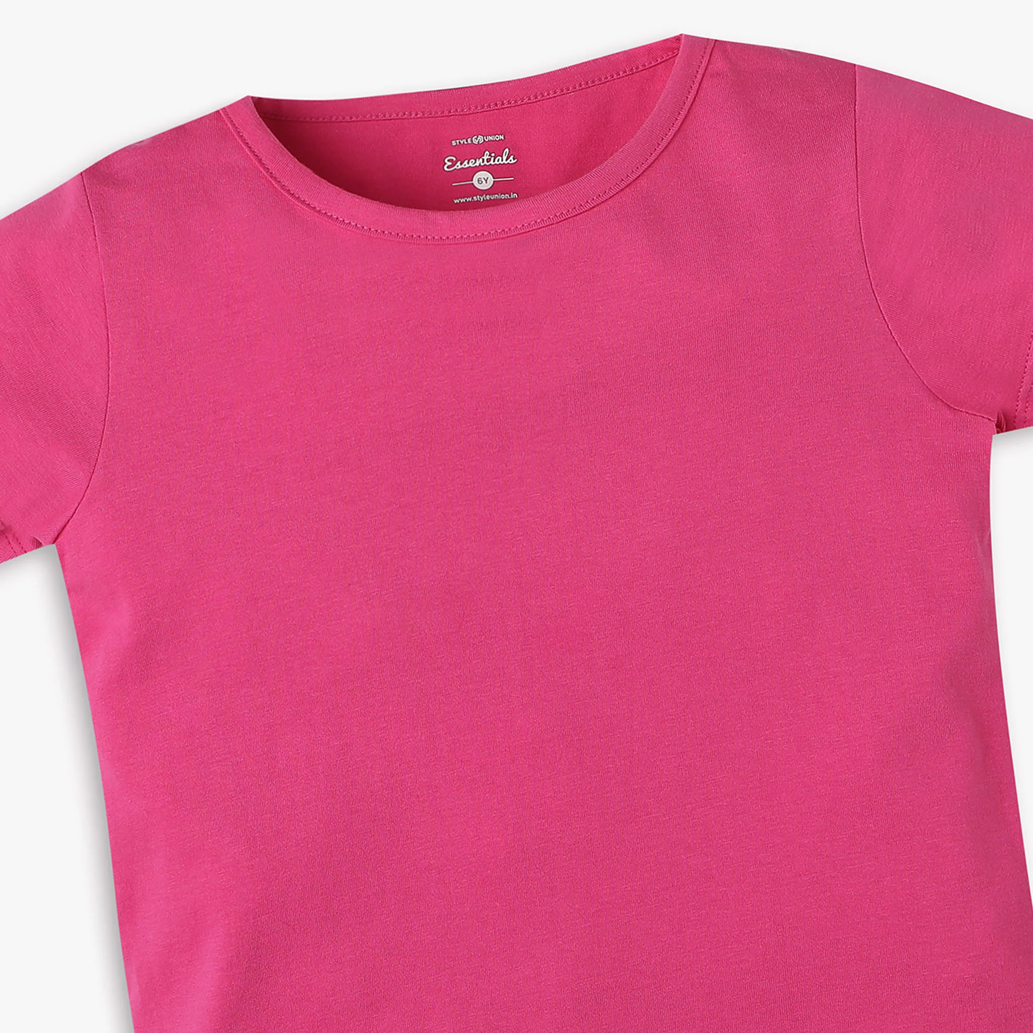 Girls Regular Fit Solid T-Shirt - Image 3