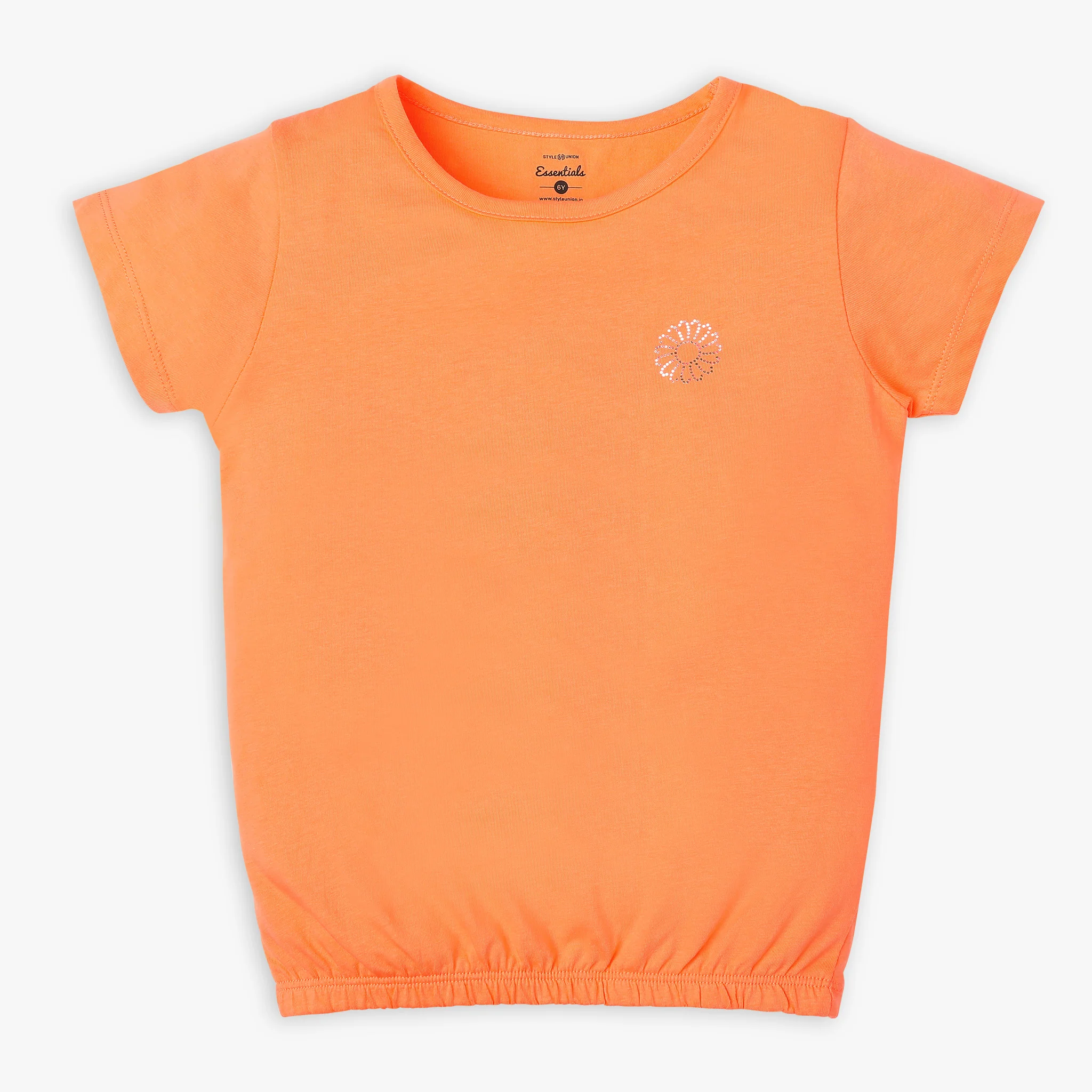 Girls Regular Fit Solid T-Shirt - Image 4