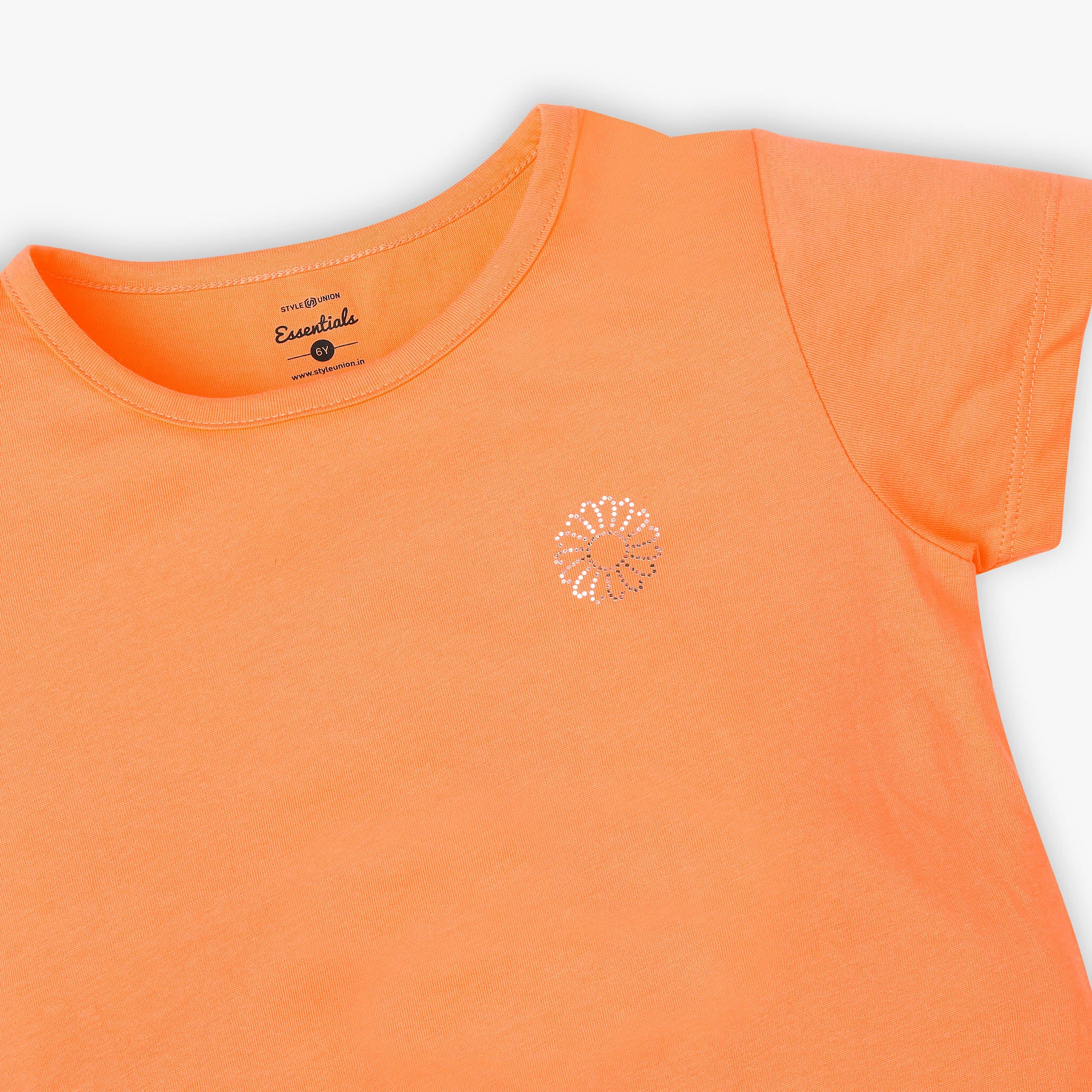 Girls Regular Fit Solid T-Shirt - Image 6