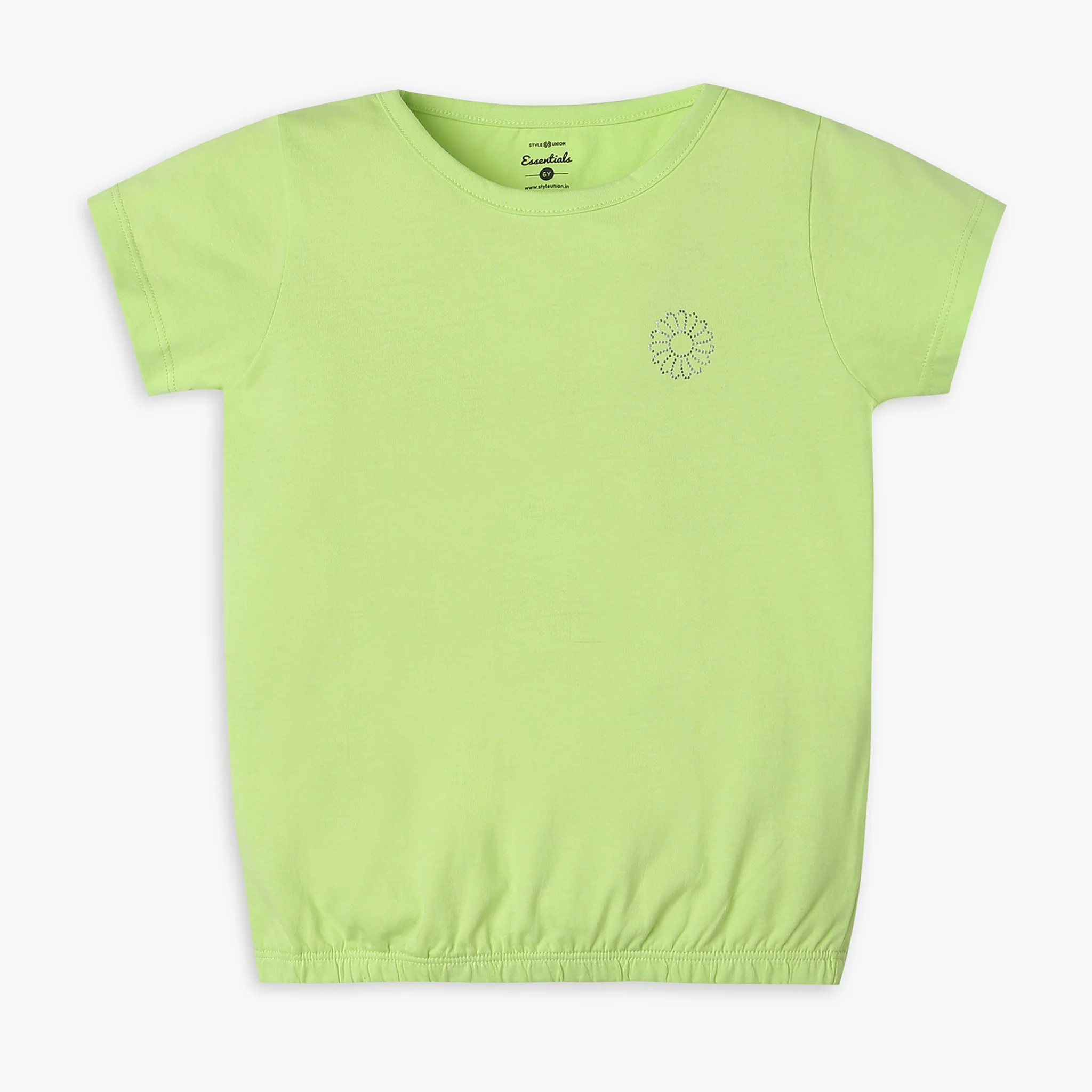 Girls Regular Fit Solid T-Shirt - Image 7