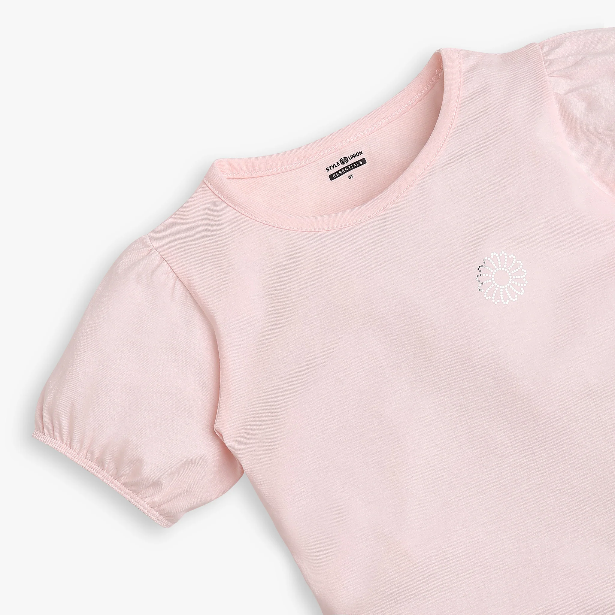 Girls Regular Fit Solid T-Shirt - Image 3
