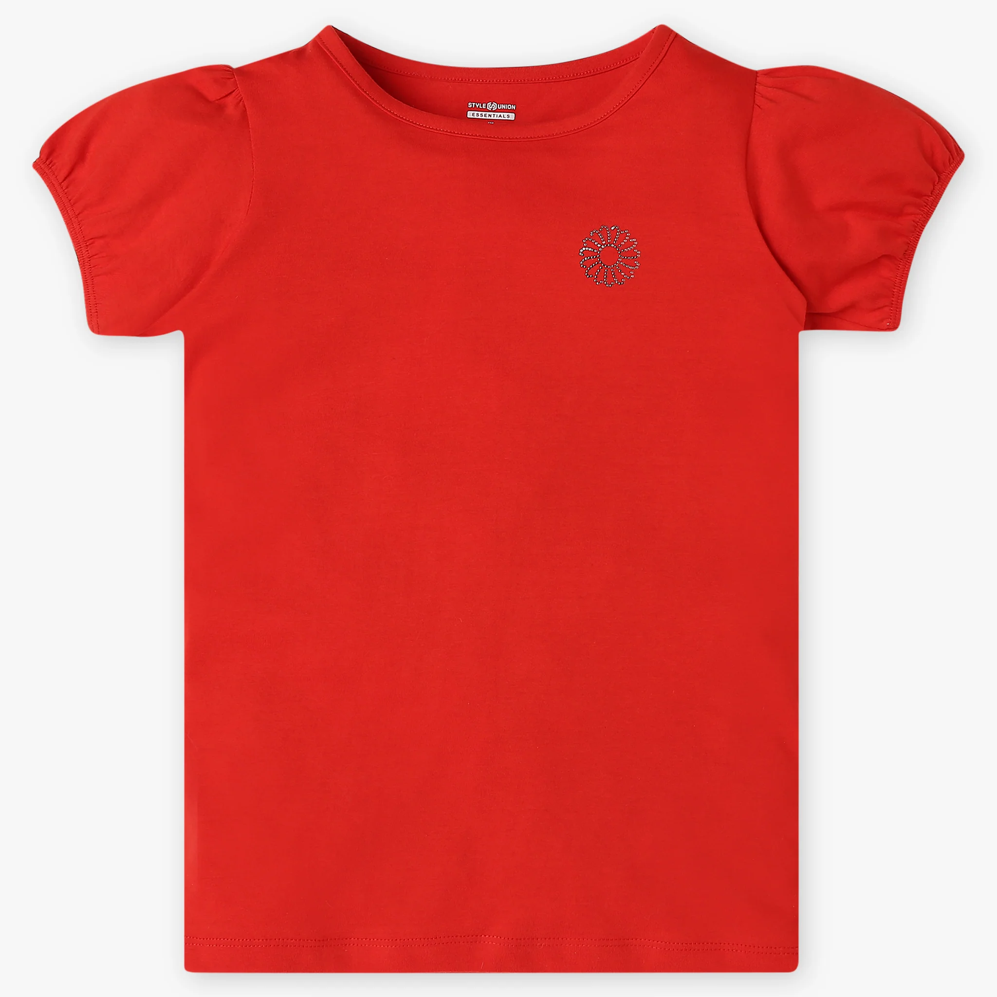 Girls Regular Fit Solid T-Shirt - Image 4