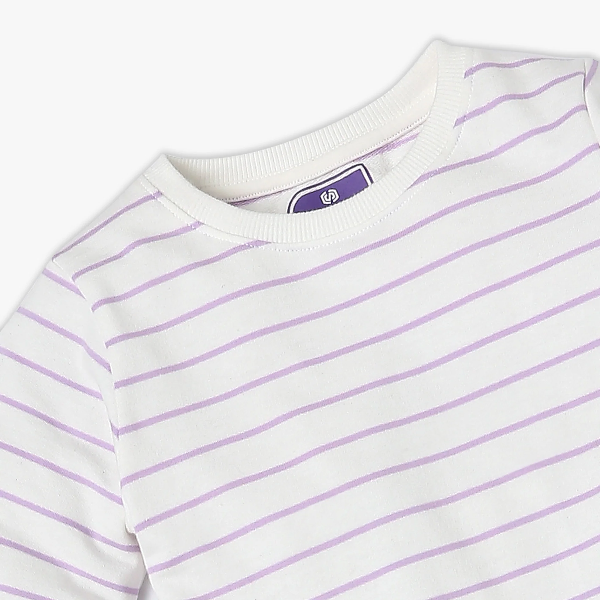 Girl's Regular Fit Striped Frock - Image 3