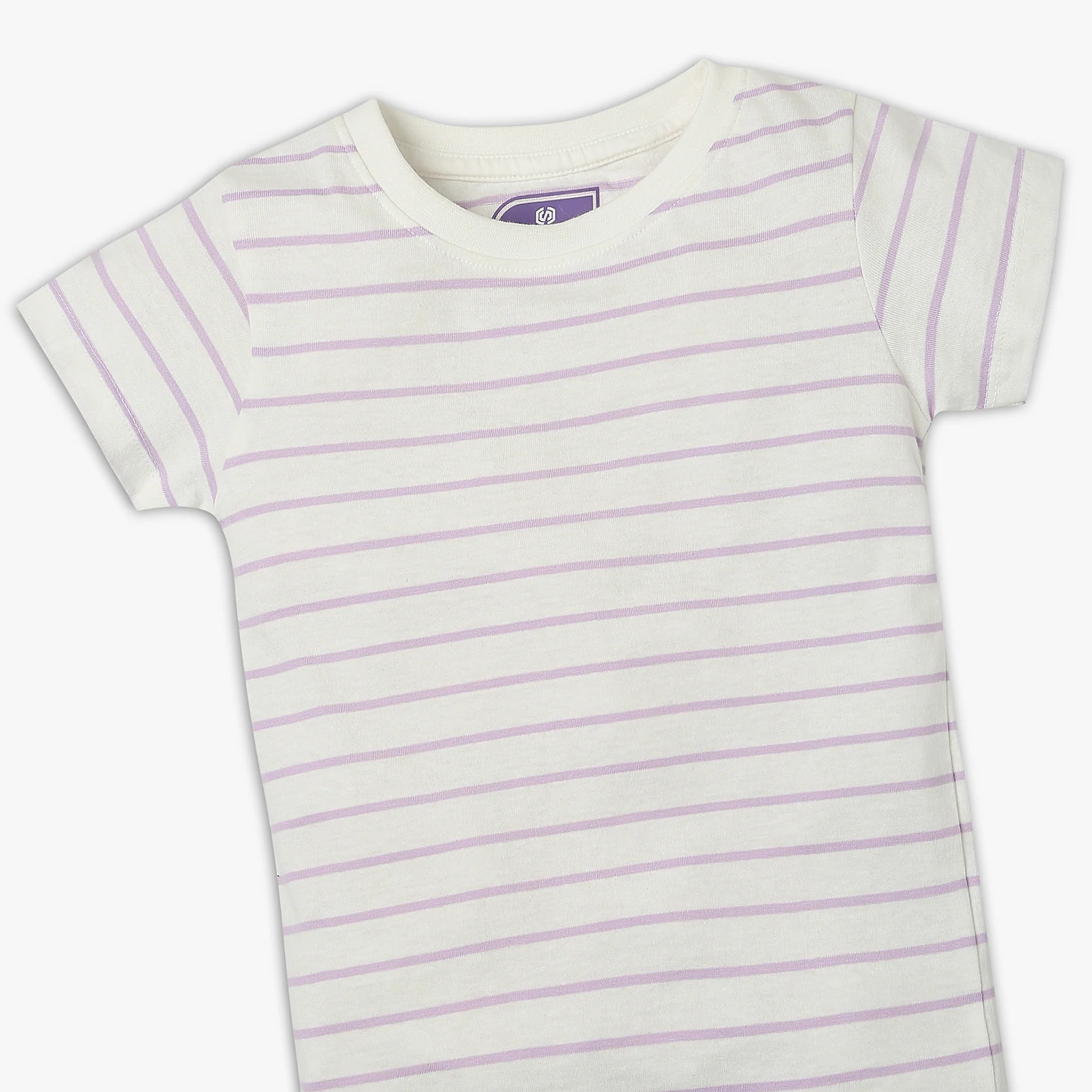 Girl's Regular Fit Striped T-Shirt - Image 3