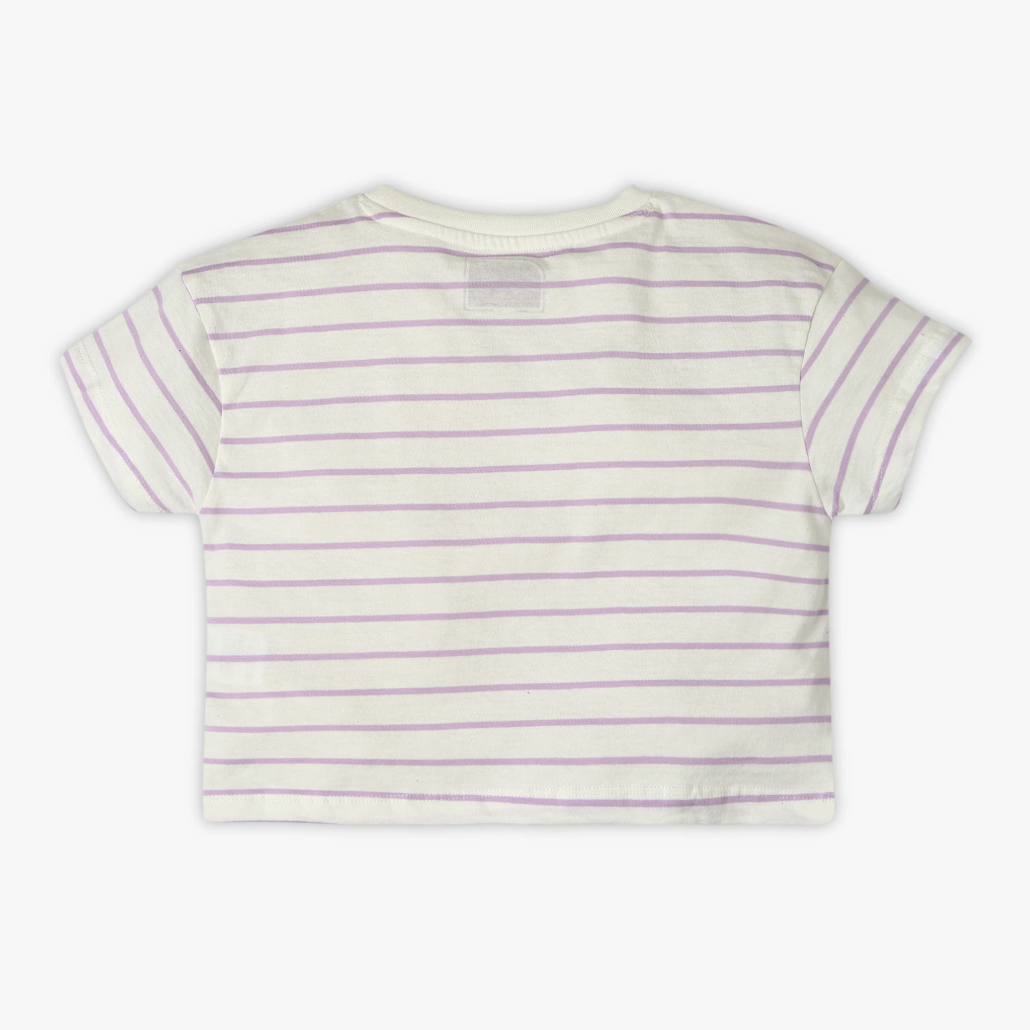 Girl's Regular Fit Striped T-Shirt - Image 2
