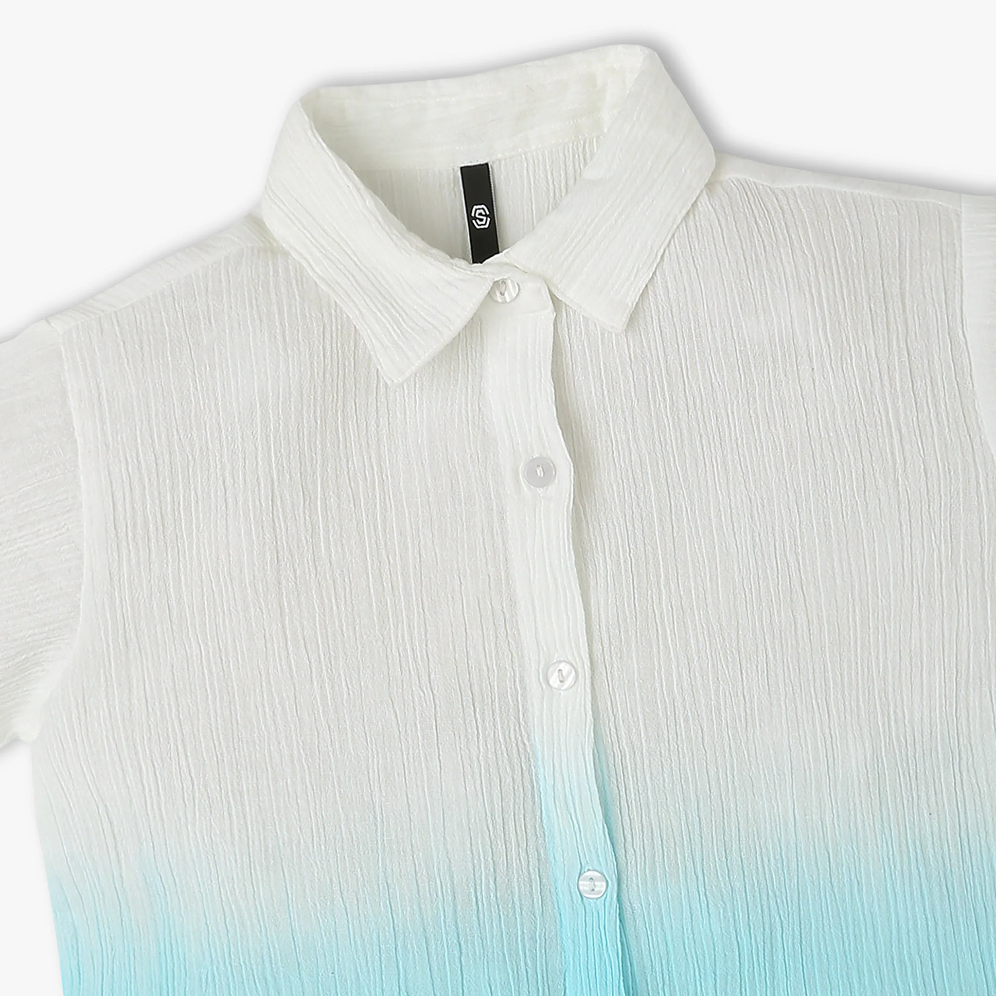 Girls A-Line Shirt Collar Tie - Dye Top - Image 6