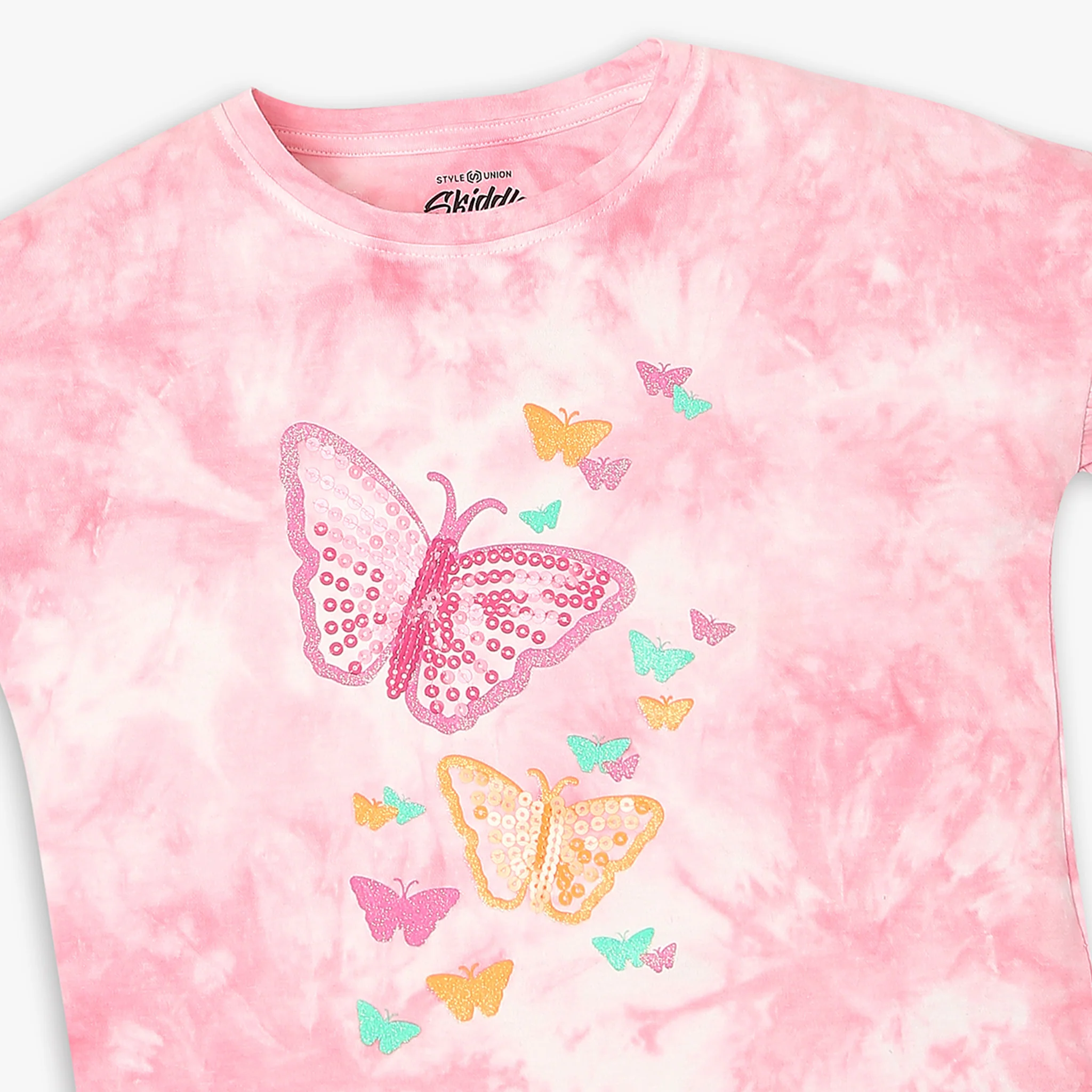 Girls Regular Fit Tie - Dye T-Shirt - Image 3