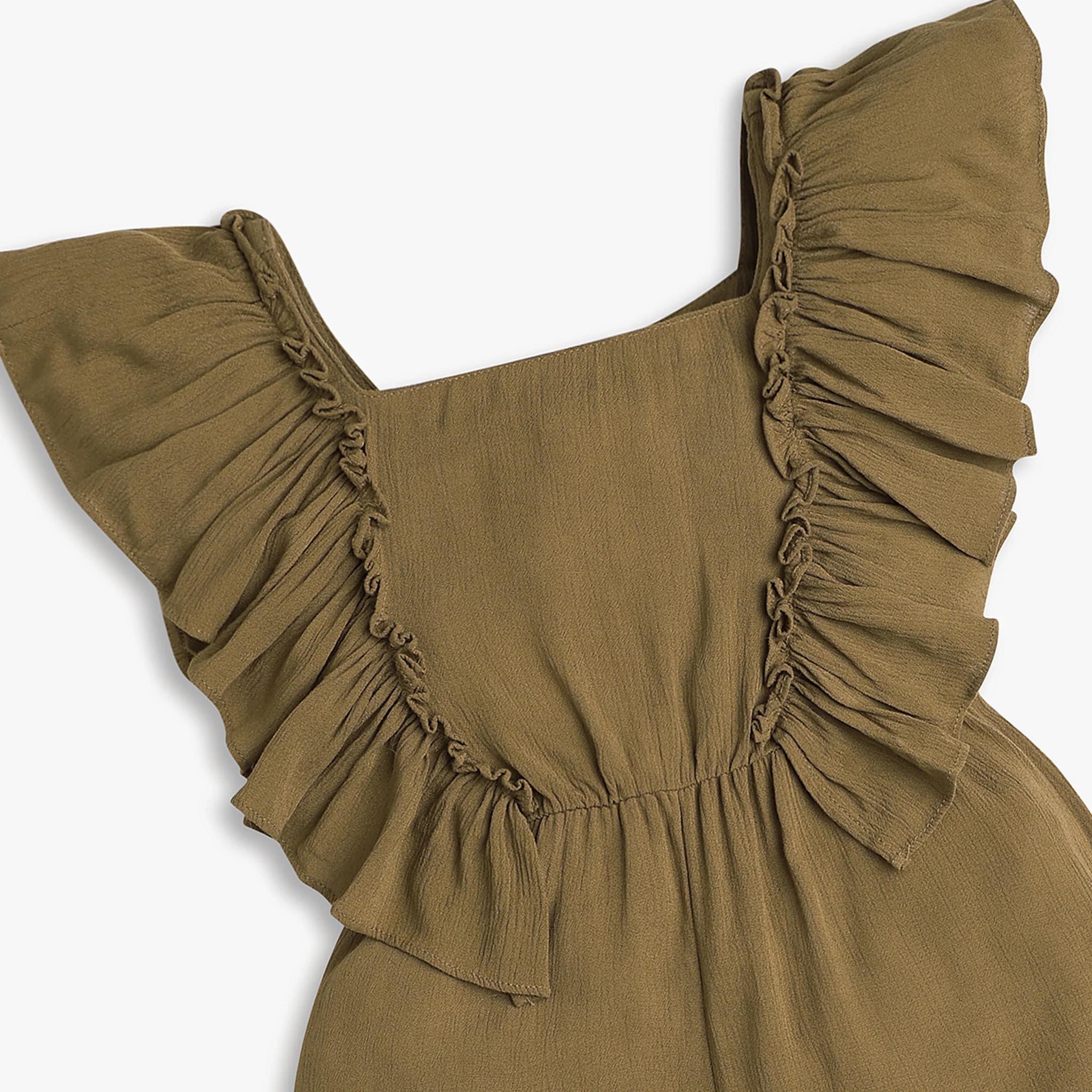 Girls Relaxed Fit Solid Jumpsuit - Image 3