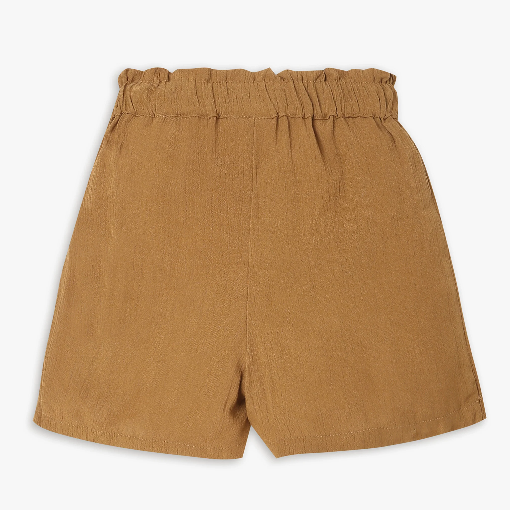 Girls Relaxed Fit Solid Mid Rise Shorts - Image 2