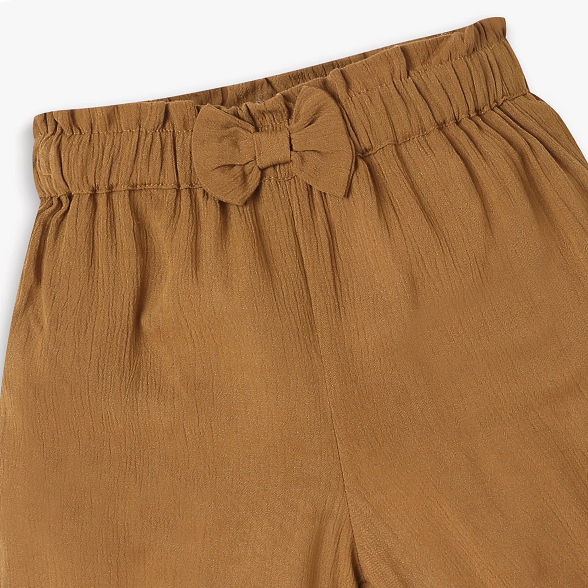 Girls Relaxed Fit Solid Mid Rise Shorts - Image 3