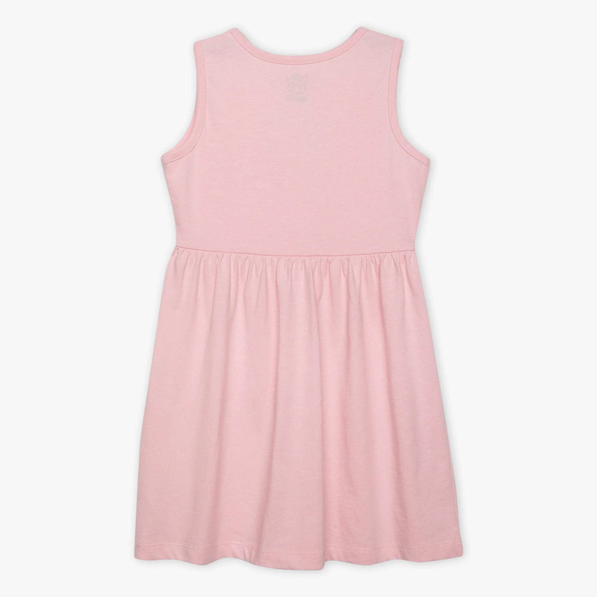 Girls Round Neck Sleeveless Printed Flared Dress - Image 2