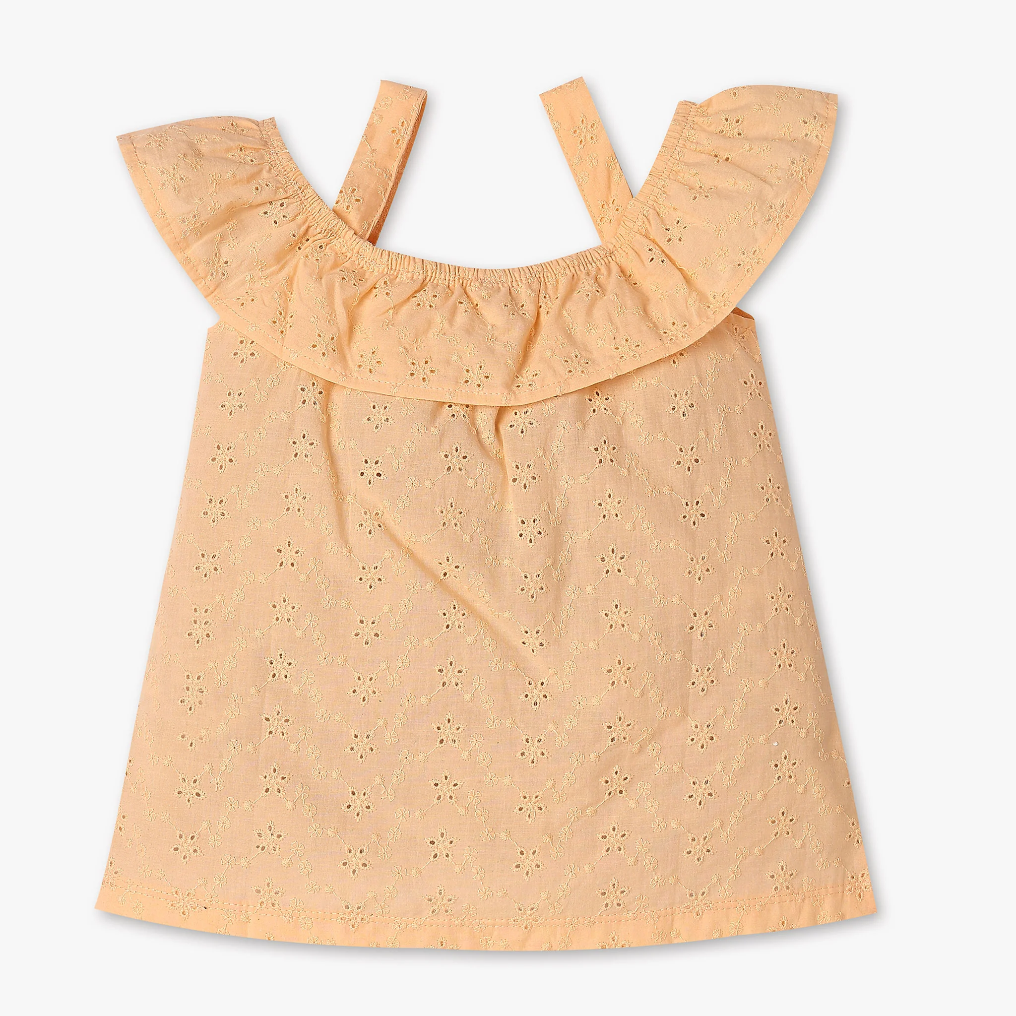 Girls Schiffli Cotton Woven Top - Image 2