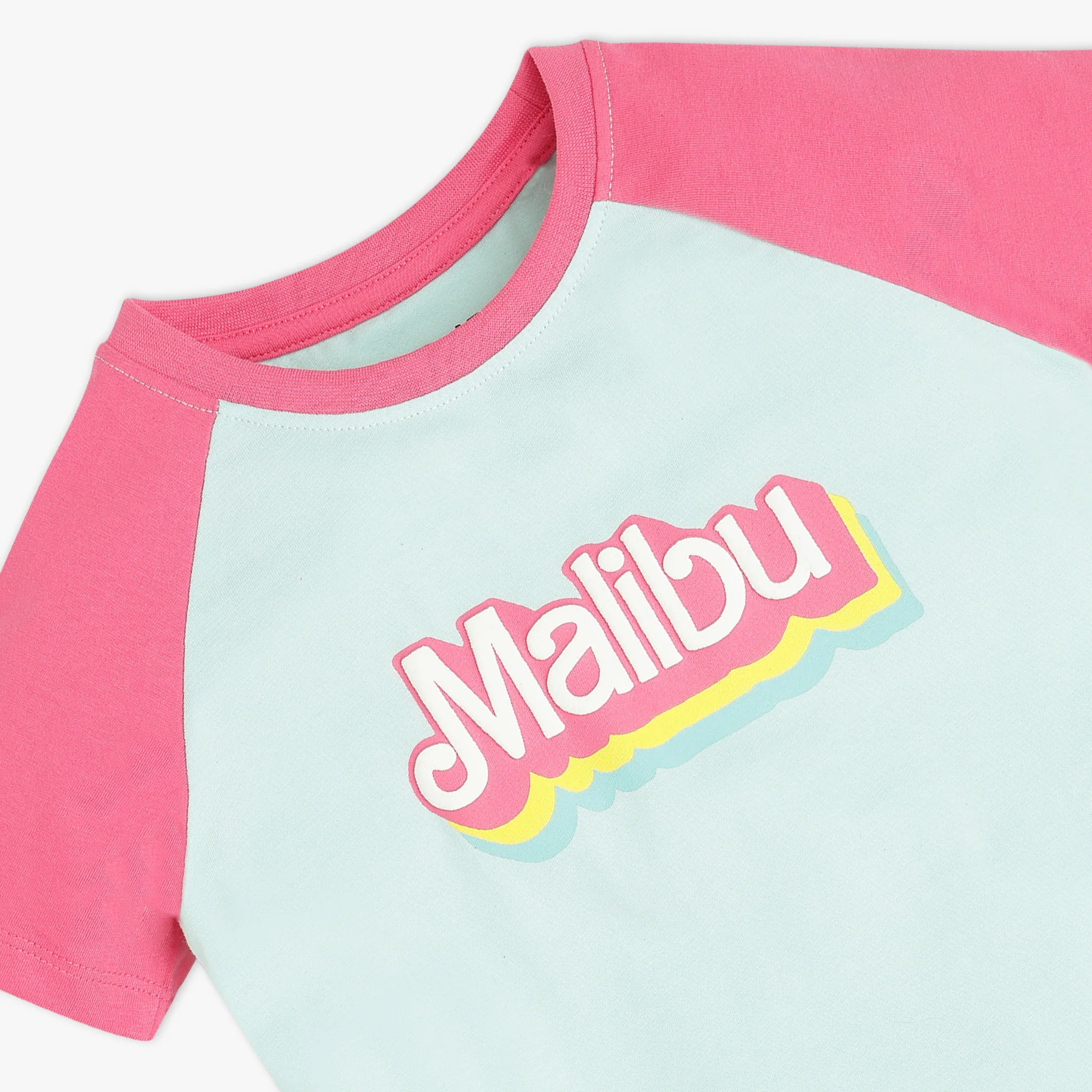Girls Solid Crew Neck T-Shirt - Image 3