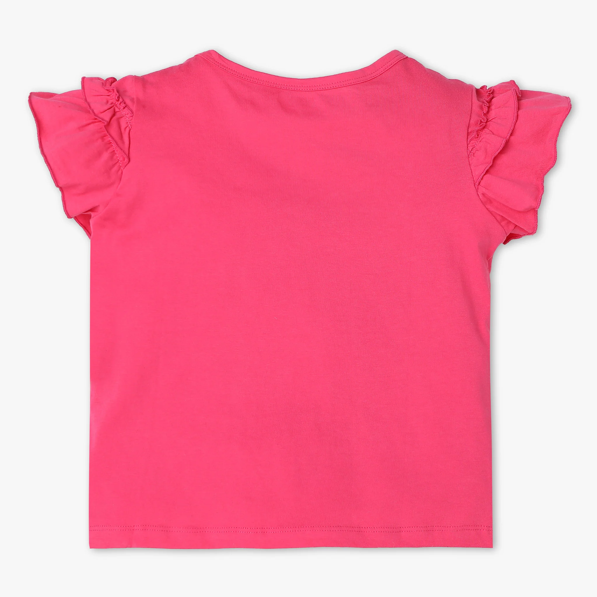Girls Solid Crew Neck T-Shirt - Image 2