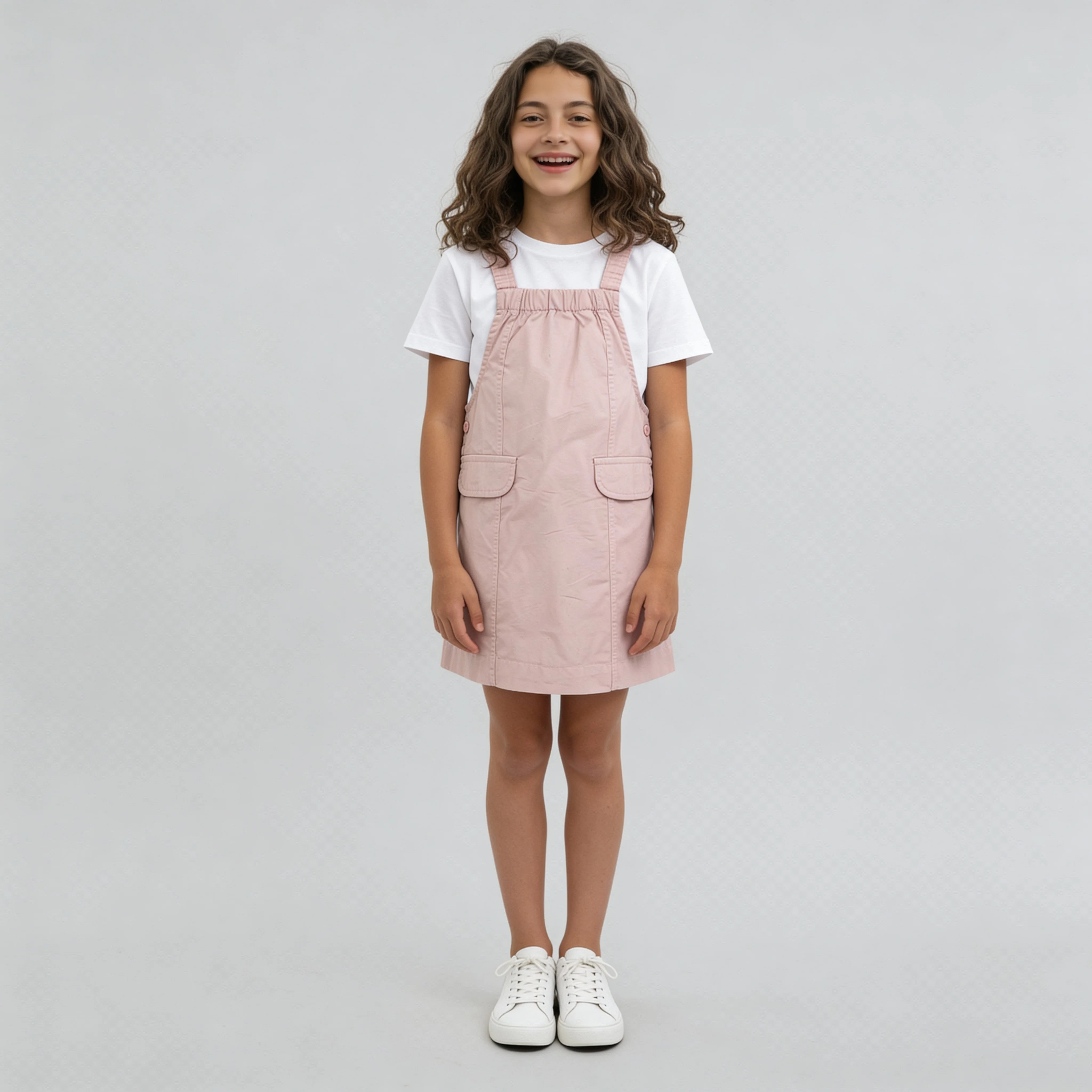 Girls Solid Dress - Image 2