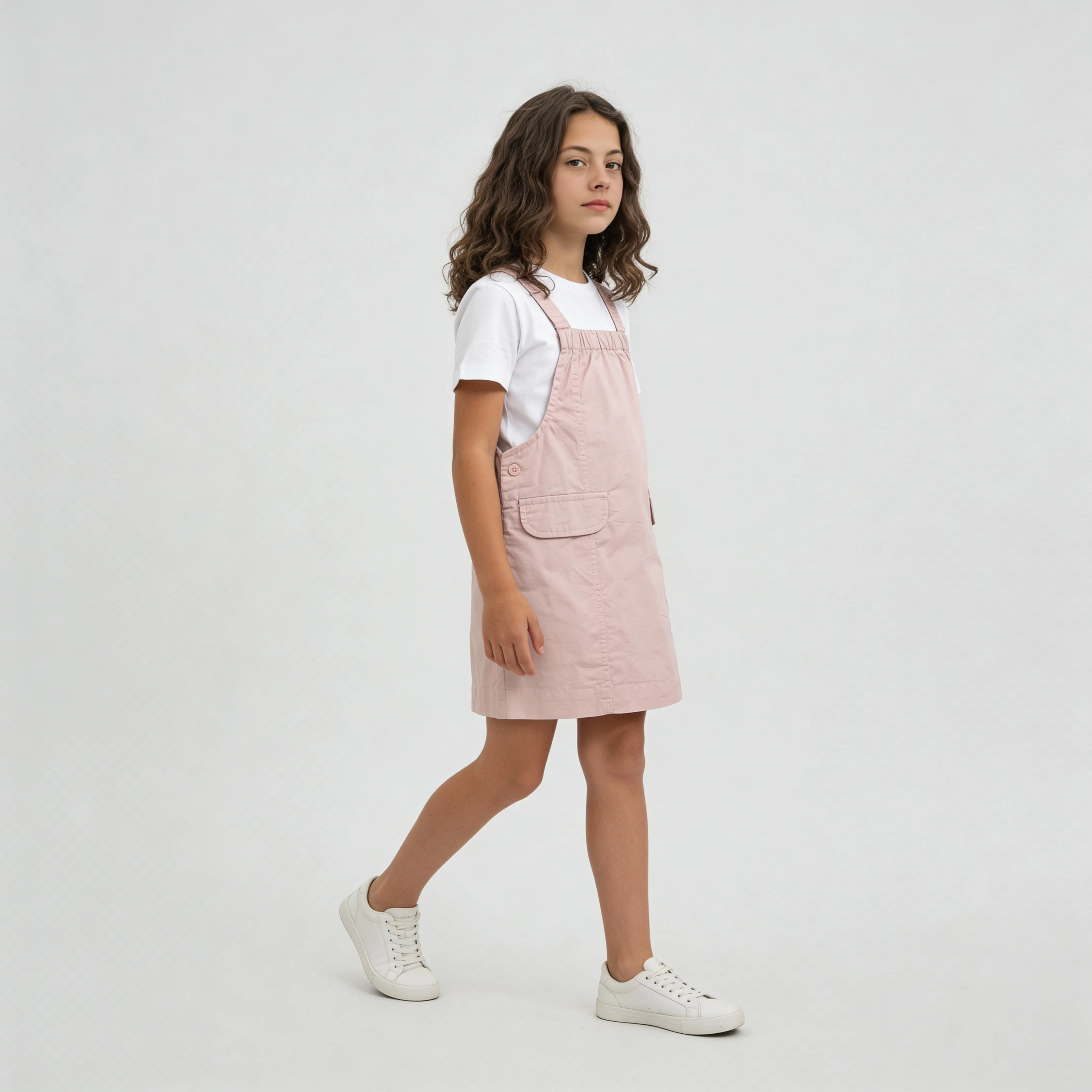Girls Solid Dress - Image 5