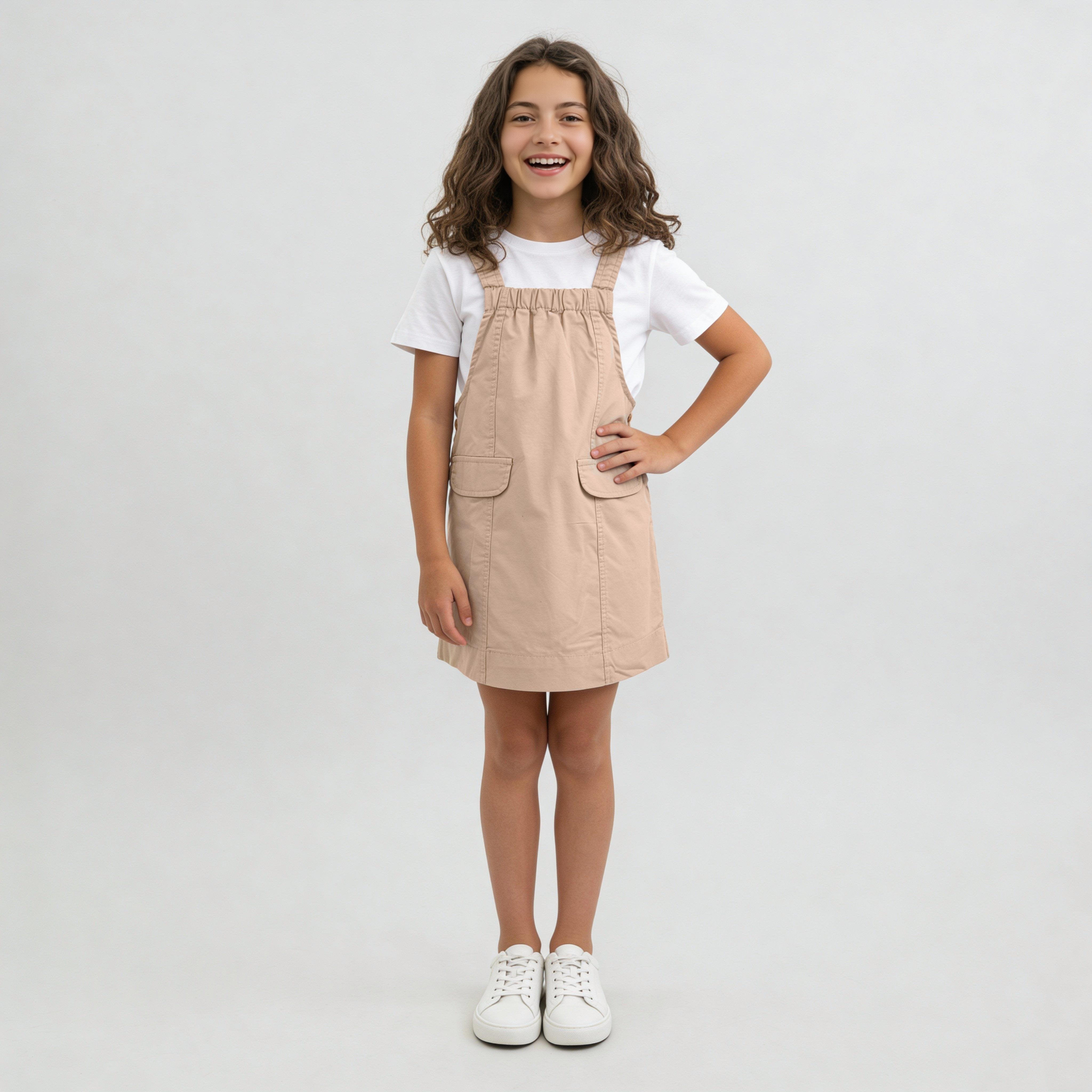 Girls Solid Dress - Image 6