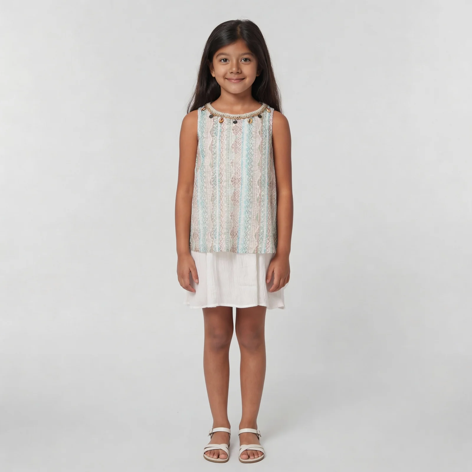 Girls Solid Dress - Image 2