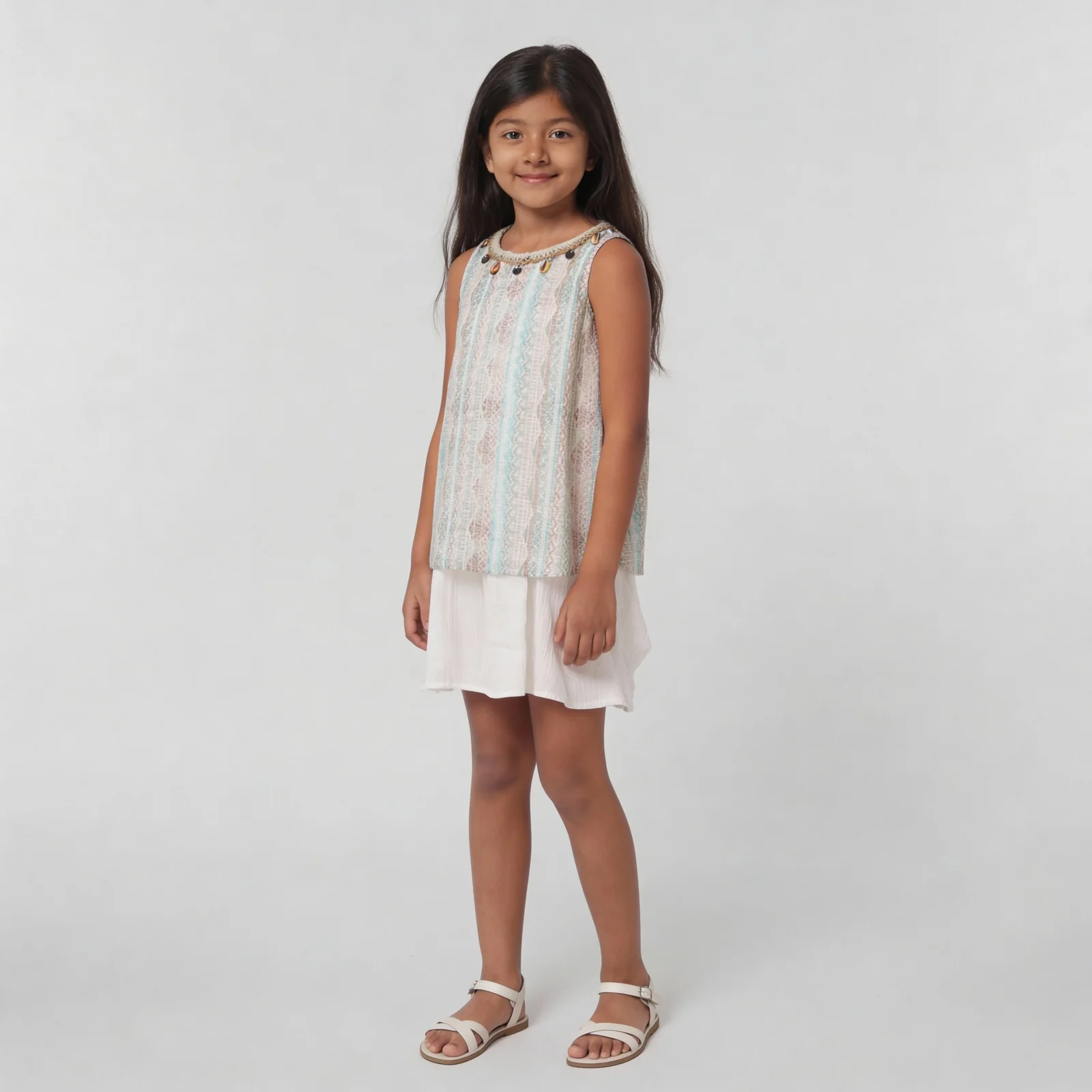 Girls Solid Dress - Image 4