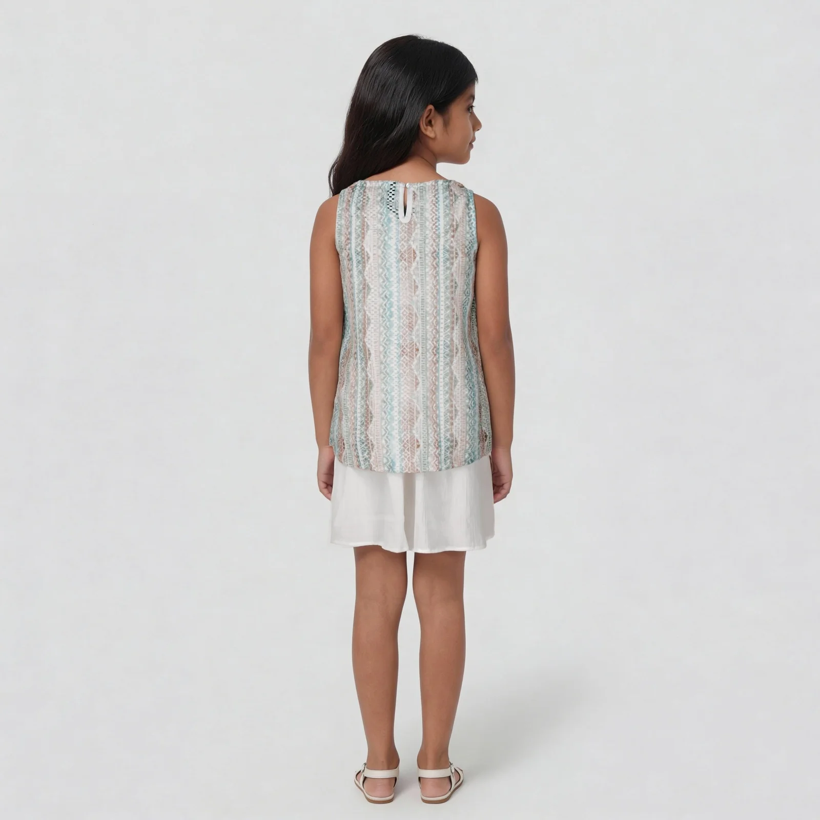 Girls Solid Dress - Image 6