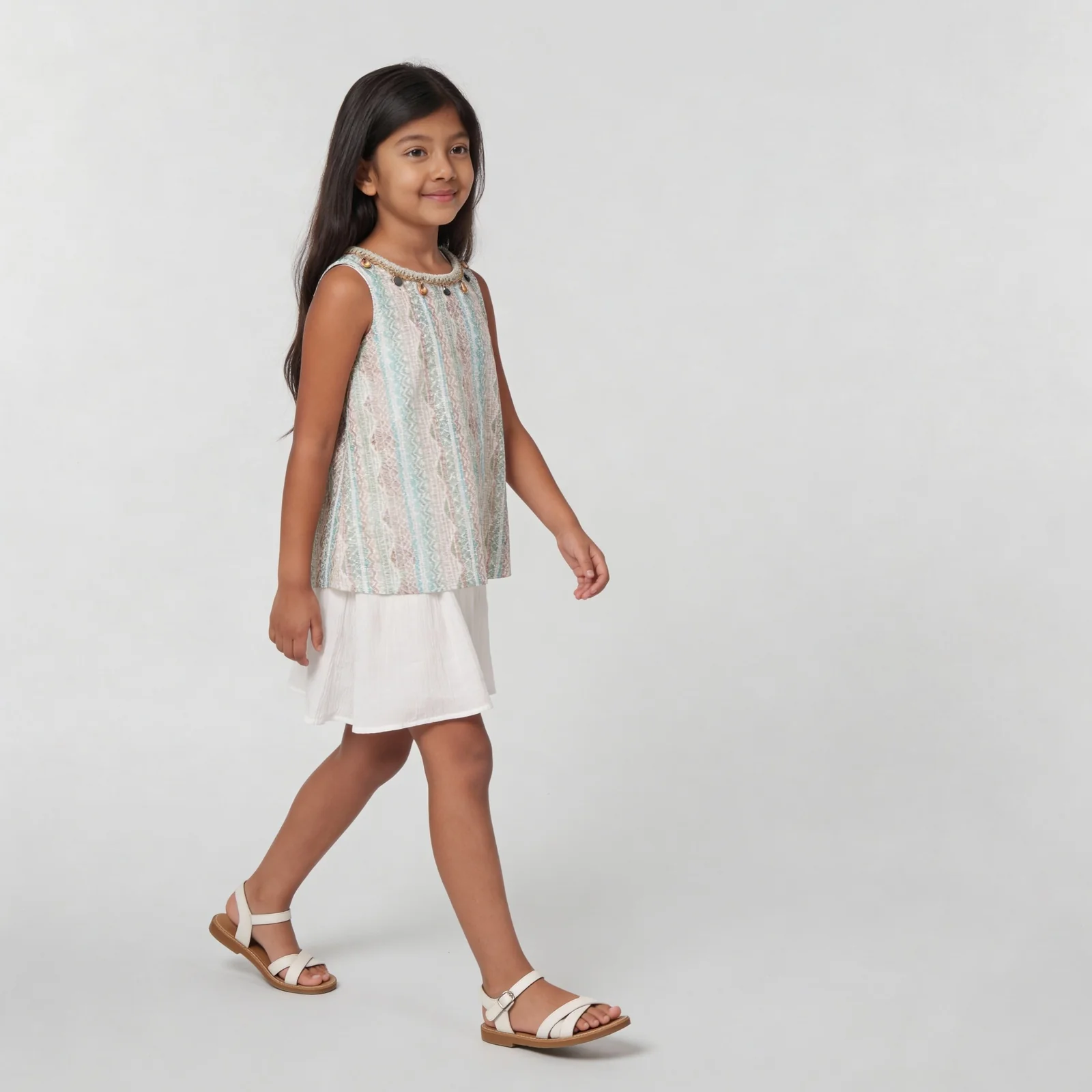 Girls Solid Dress - Image 8