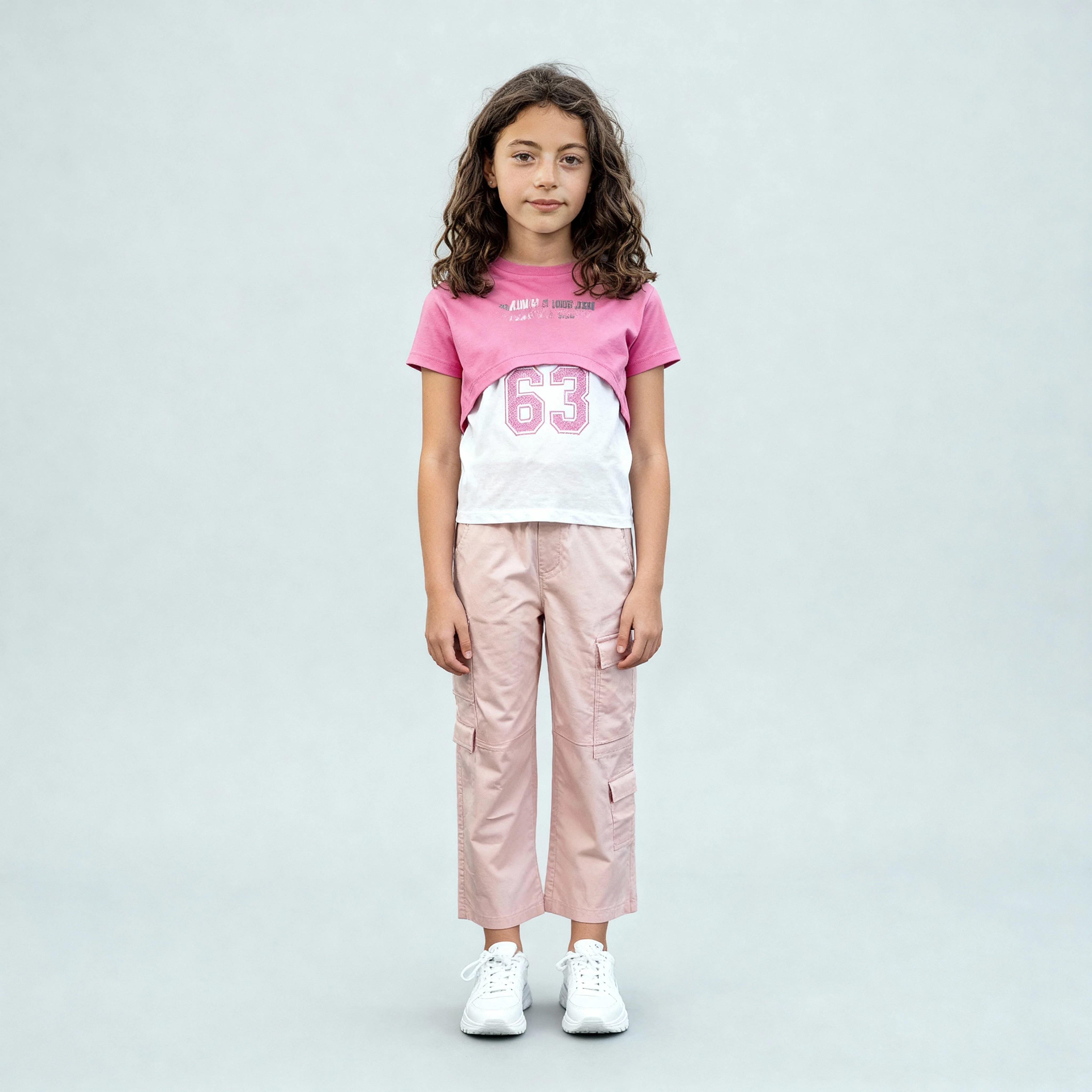 Girls Solid Cotton Joggers - Image 7