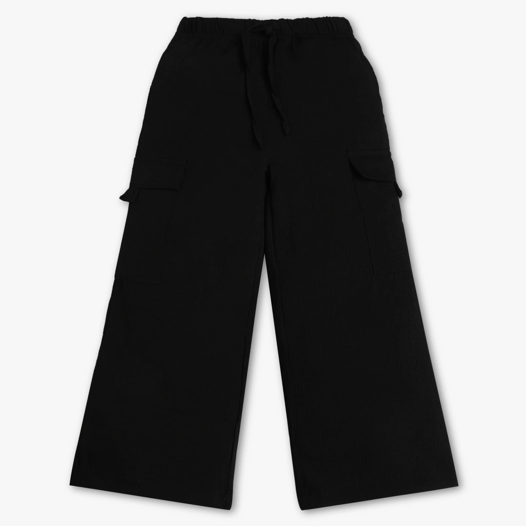 Girls Cotton Solid Joggers