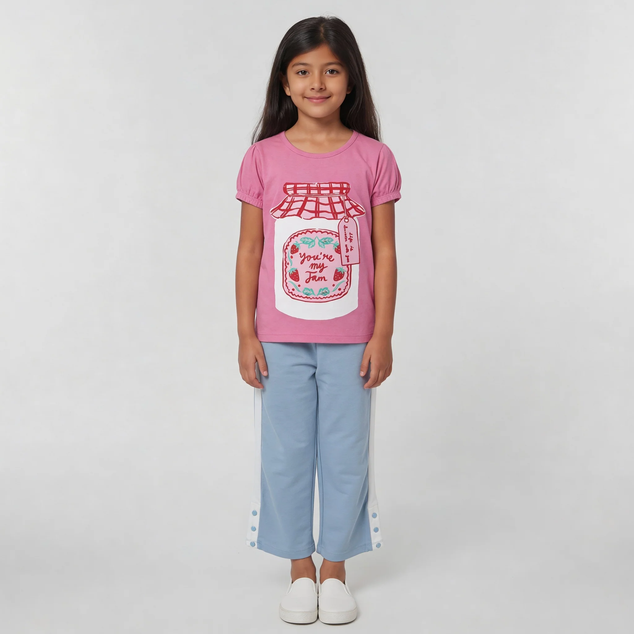 Girls Solid Pop Joggers - Image 4