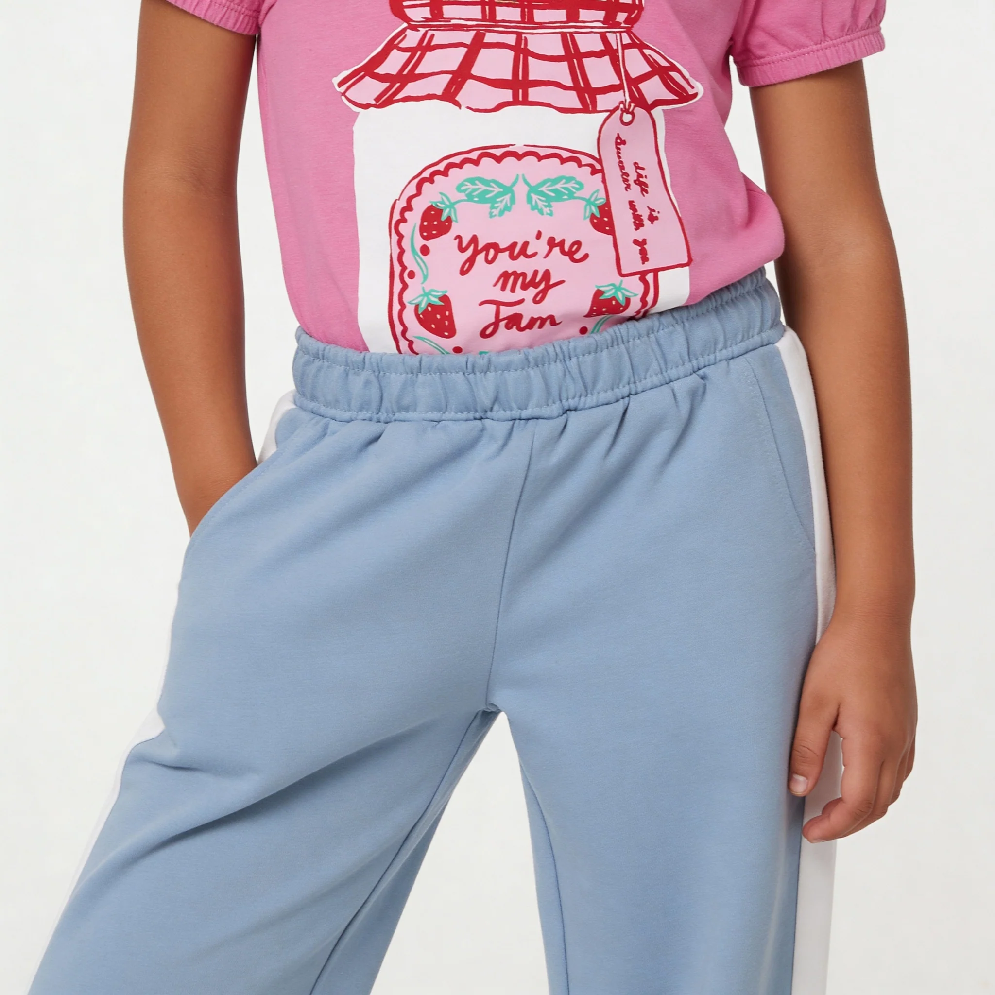 Girls Solid Pop Joggers - Image 7