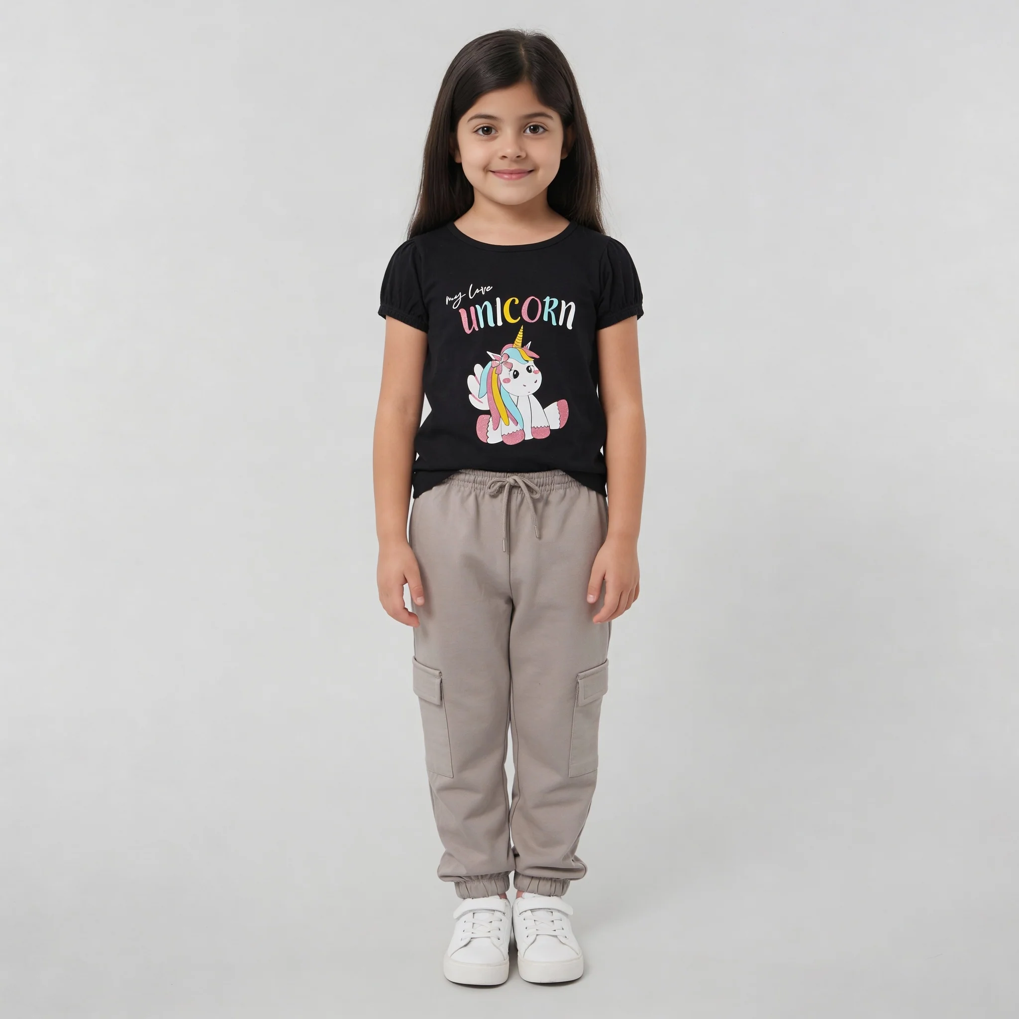 Girls Solid Pop Joggers - Image 10