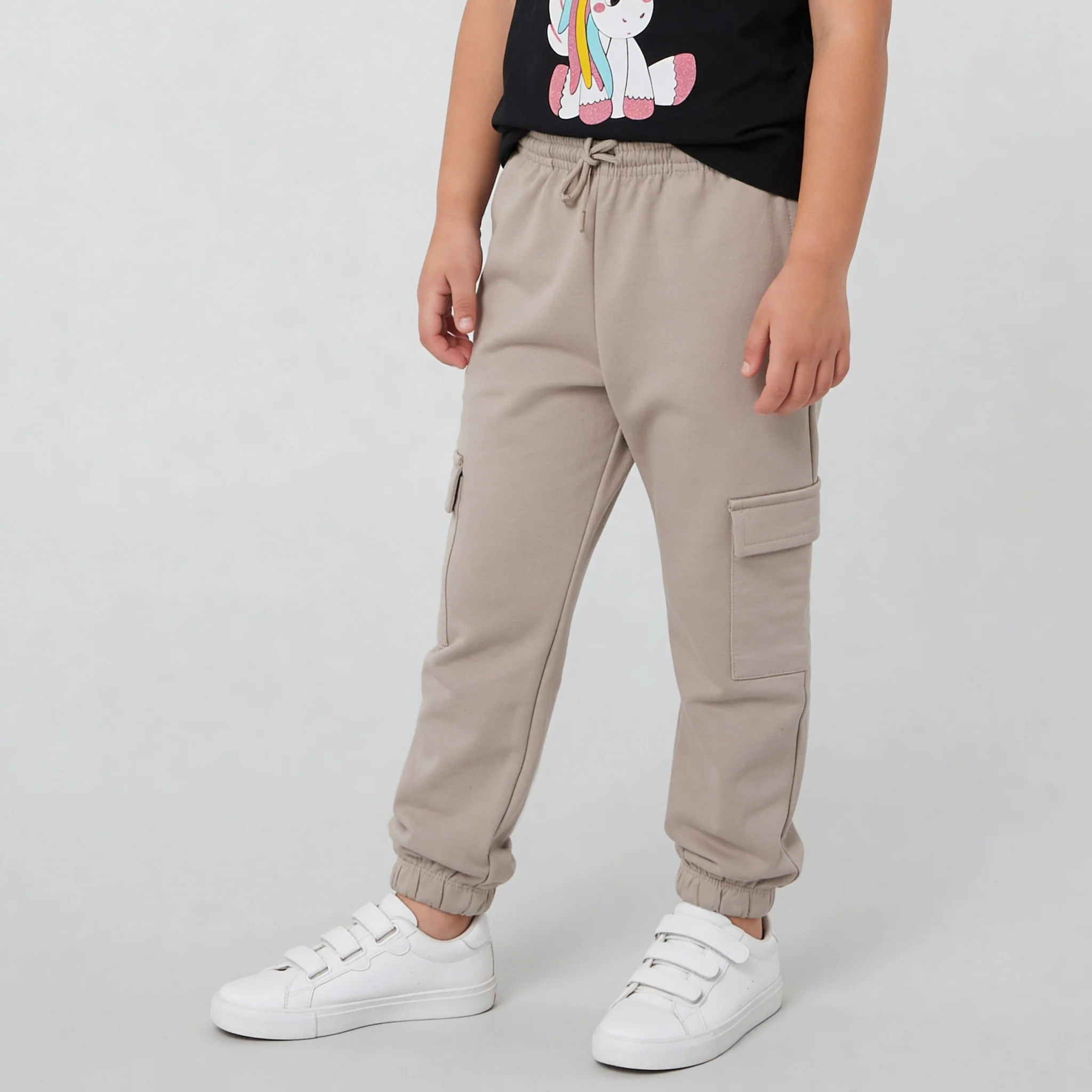 Girls Solid Pop Joggers - Image 14